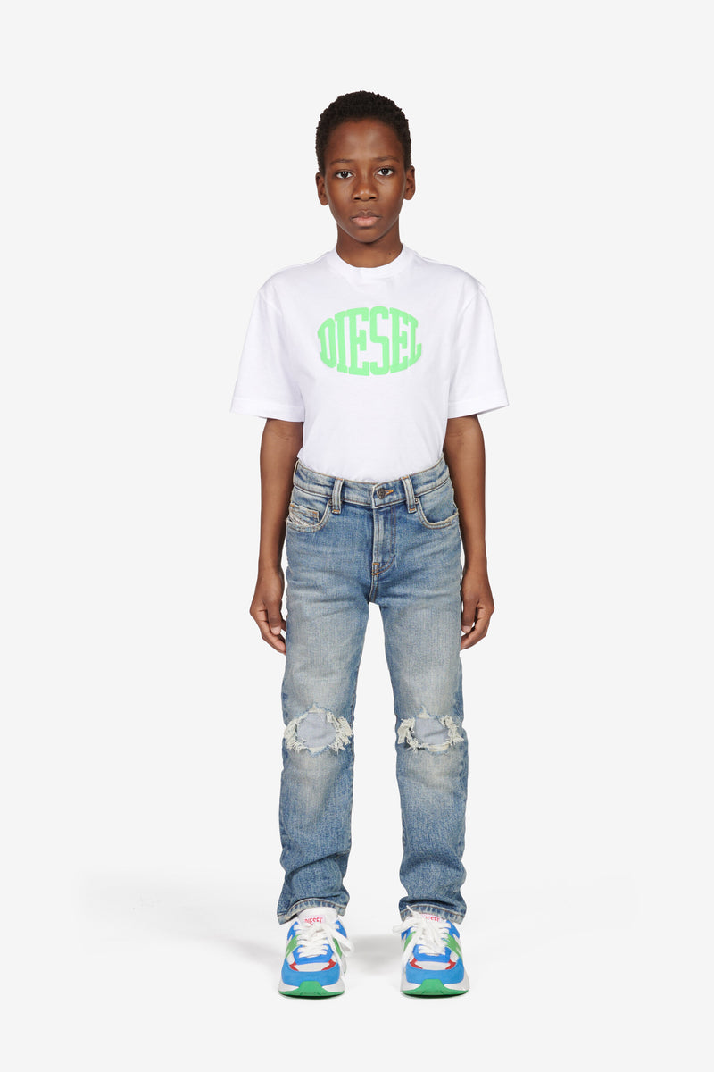 DIESEL boy's blue straight jeans 2020 D-Viker | BRAVE KID