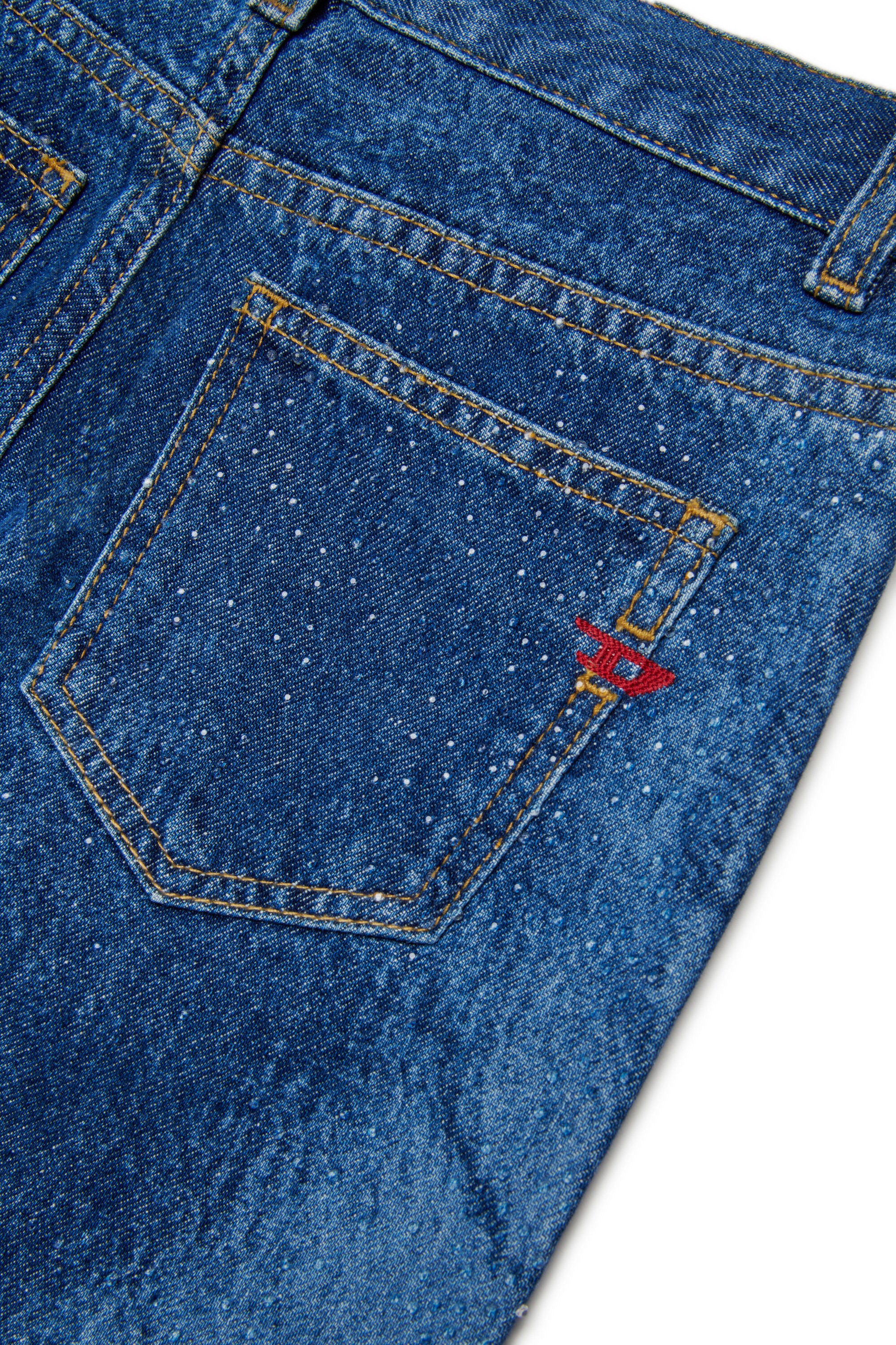 Regular jeans with laser graphics and hotfix - D-Air