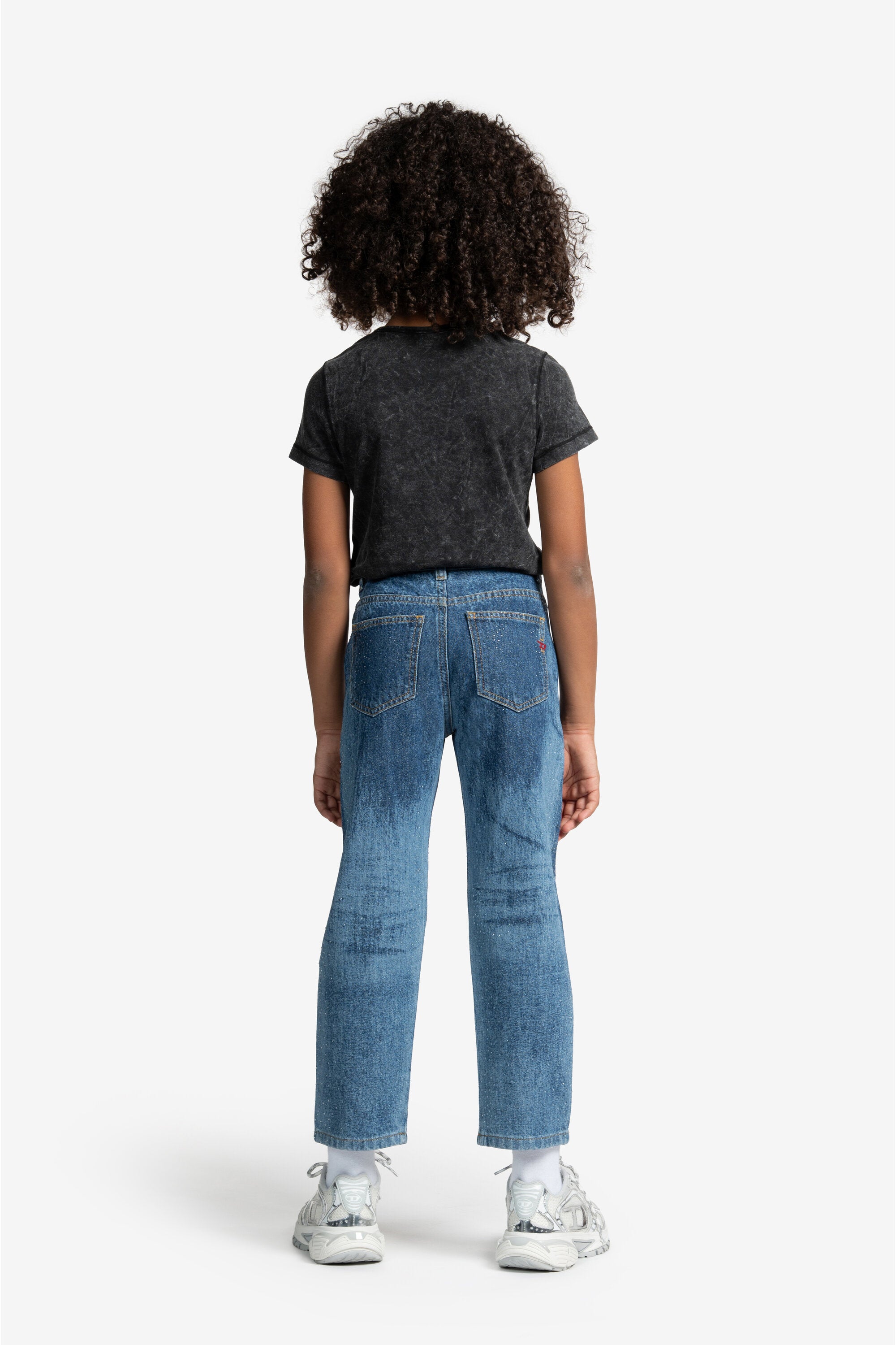 Regular jeans with laser graphics and hotfix - D-Air