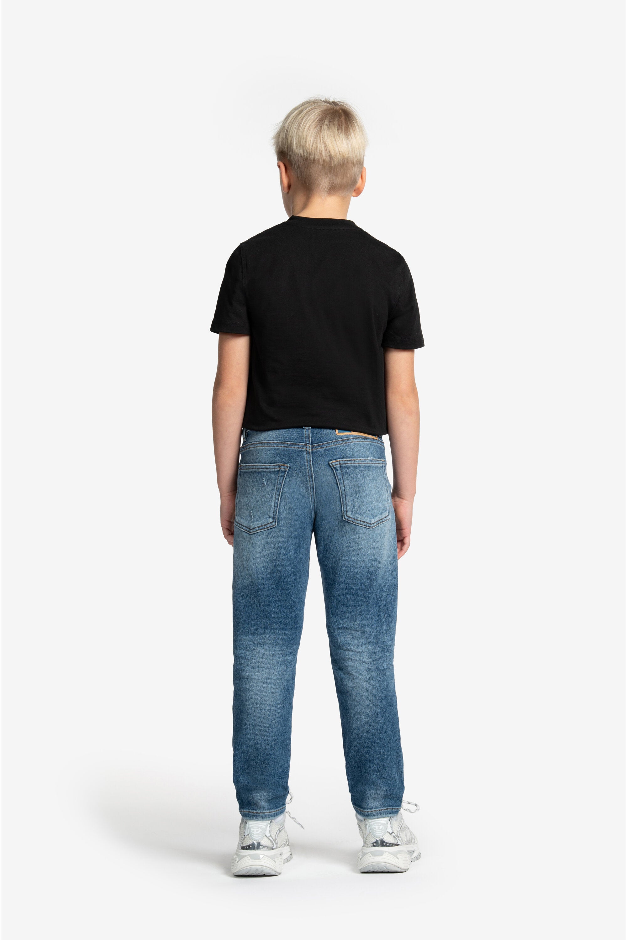 擦り切れのあるJoggJeans®のミディアムブルーレギュラー - D-Lucas