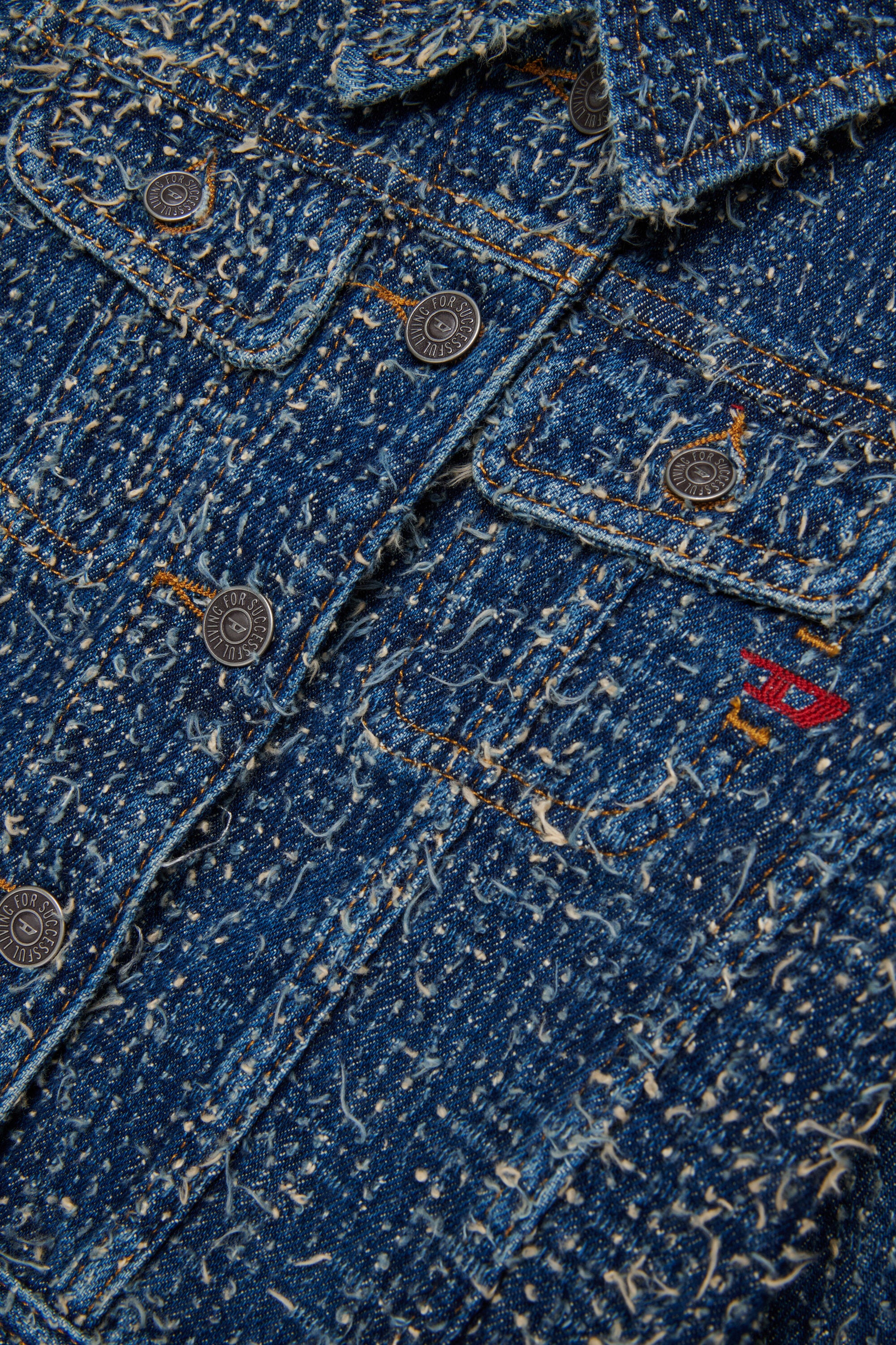 ブークレ生地のジーンズジャケット