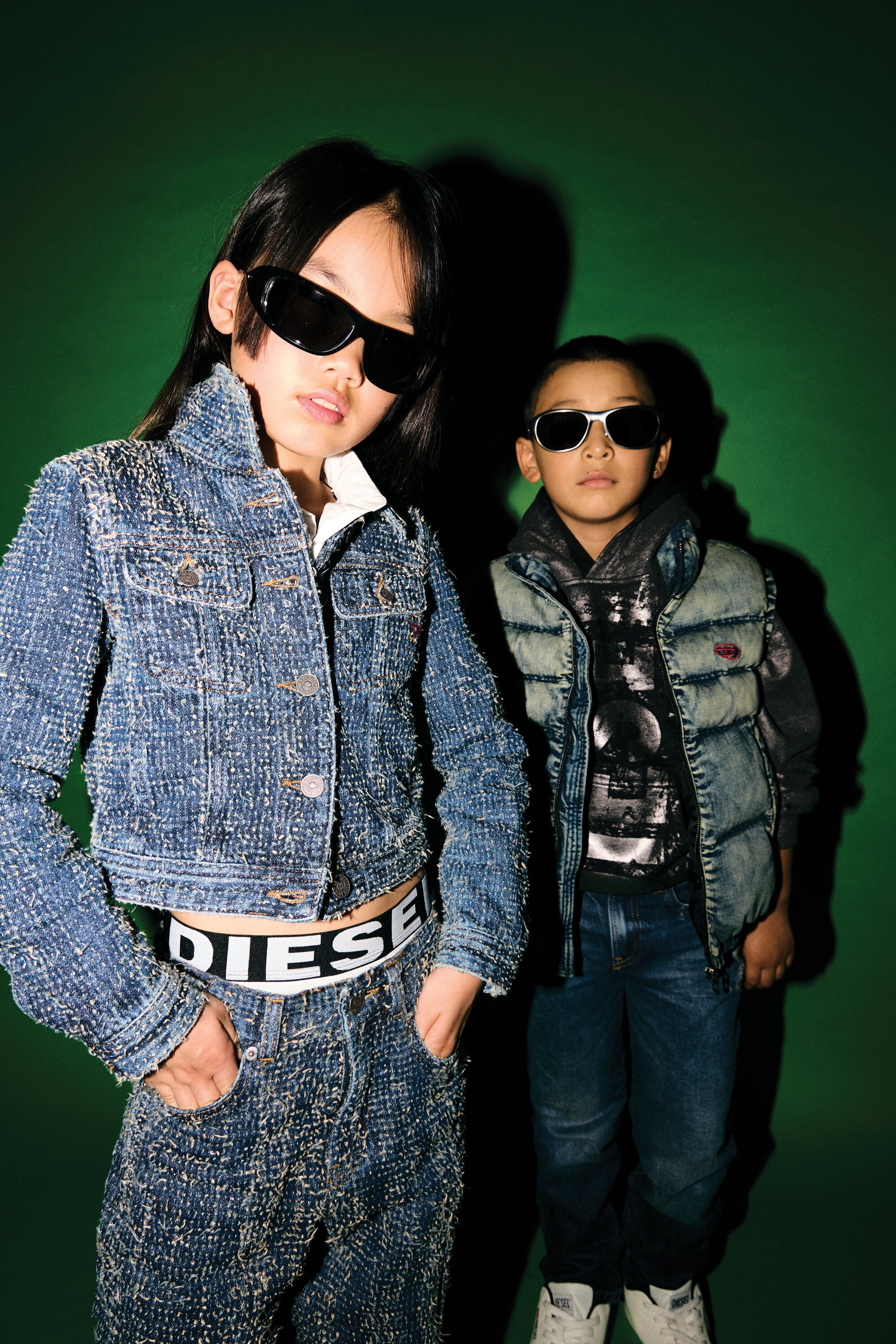 ブークレ生地のジーンズジャケット