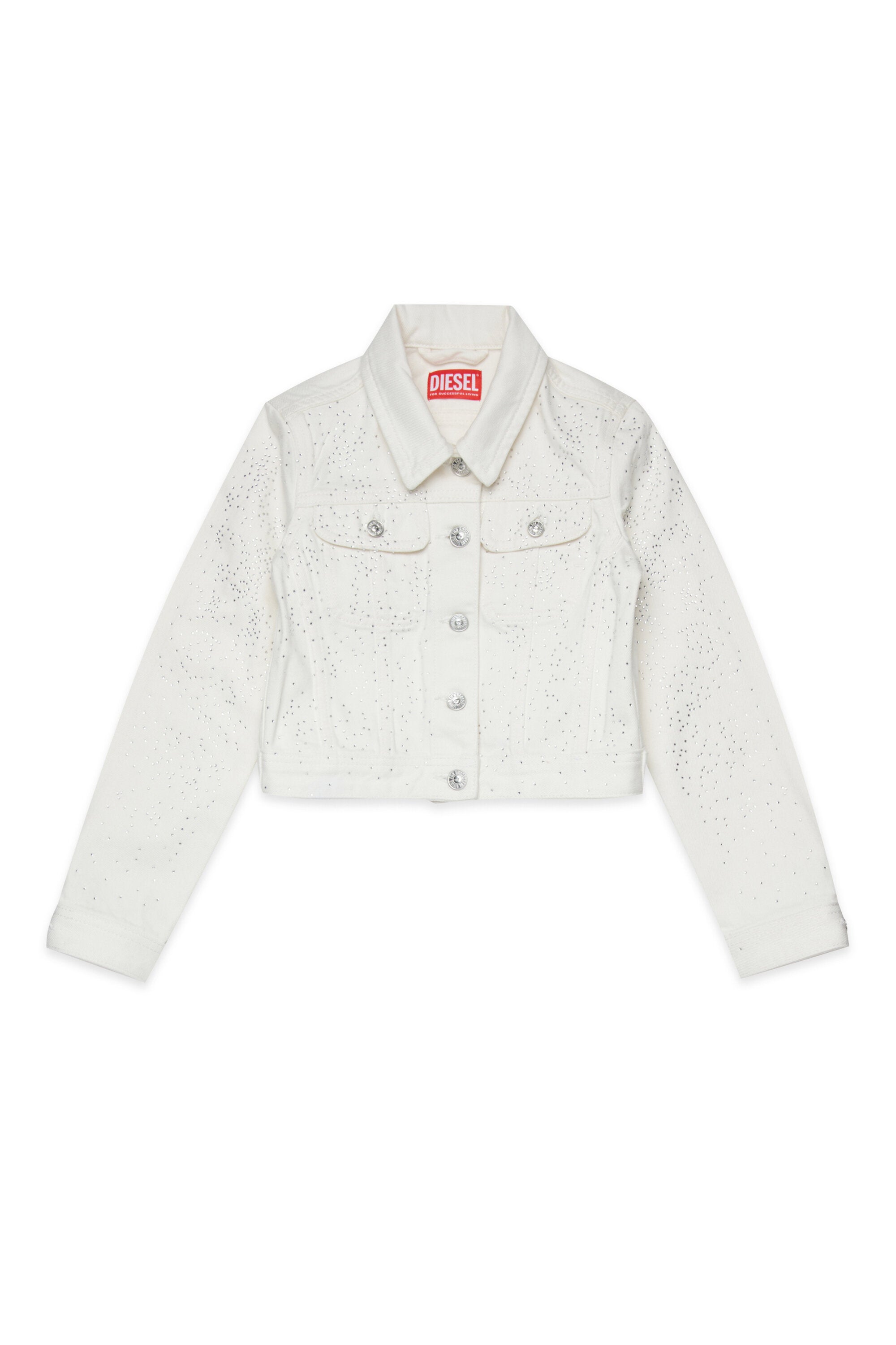 オールオーバーにマイクロスタッズをあしらったデニムジャケット