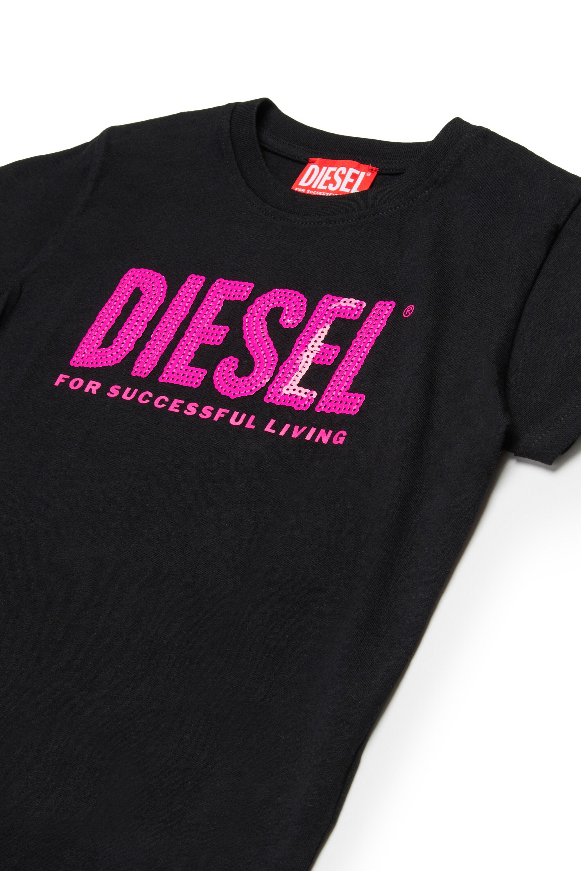 T-shirt with sequin logo