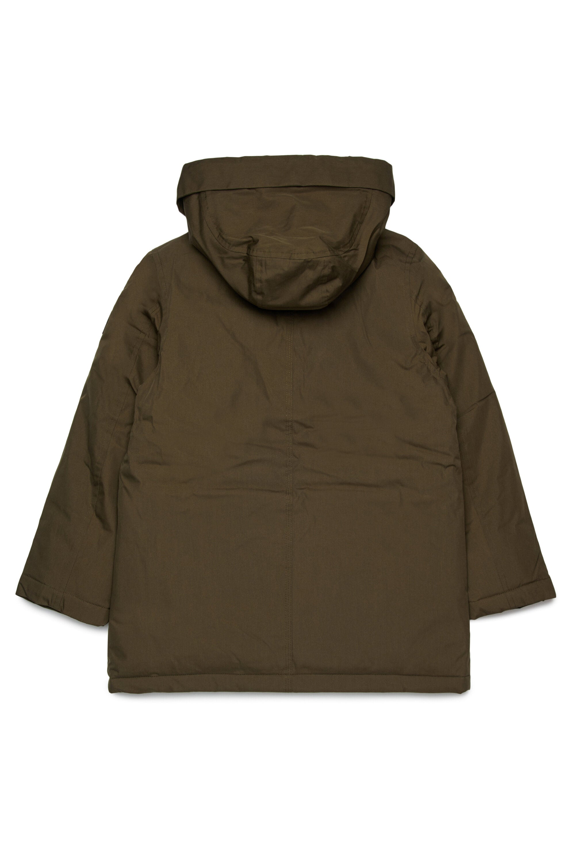 フロントポケット付きのロングパッド入りジャケット