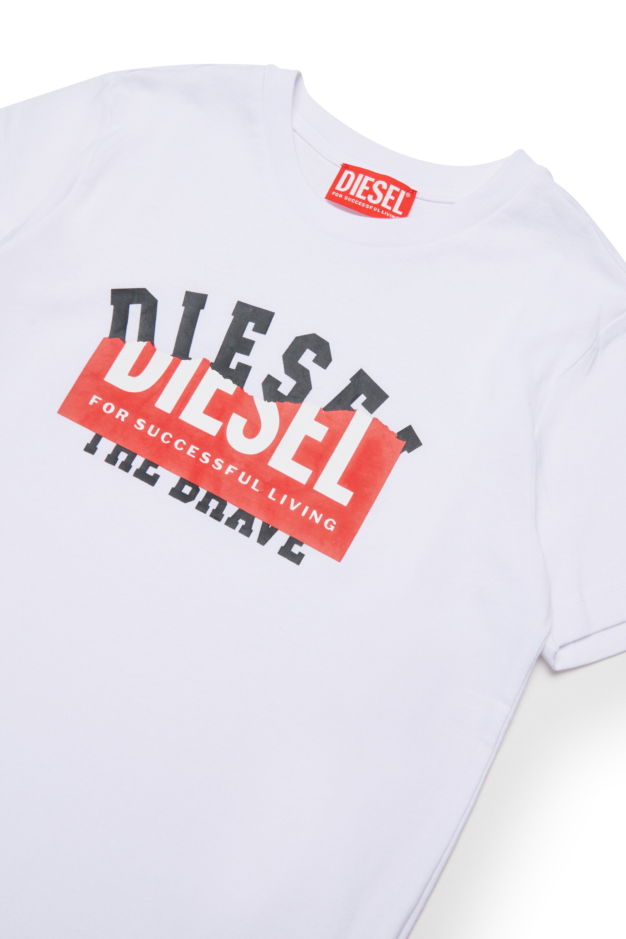 T-shirt with overlapping logo print