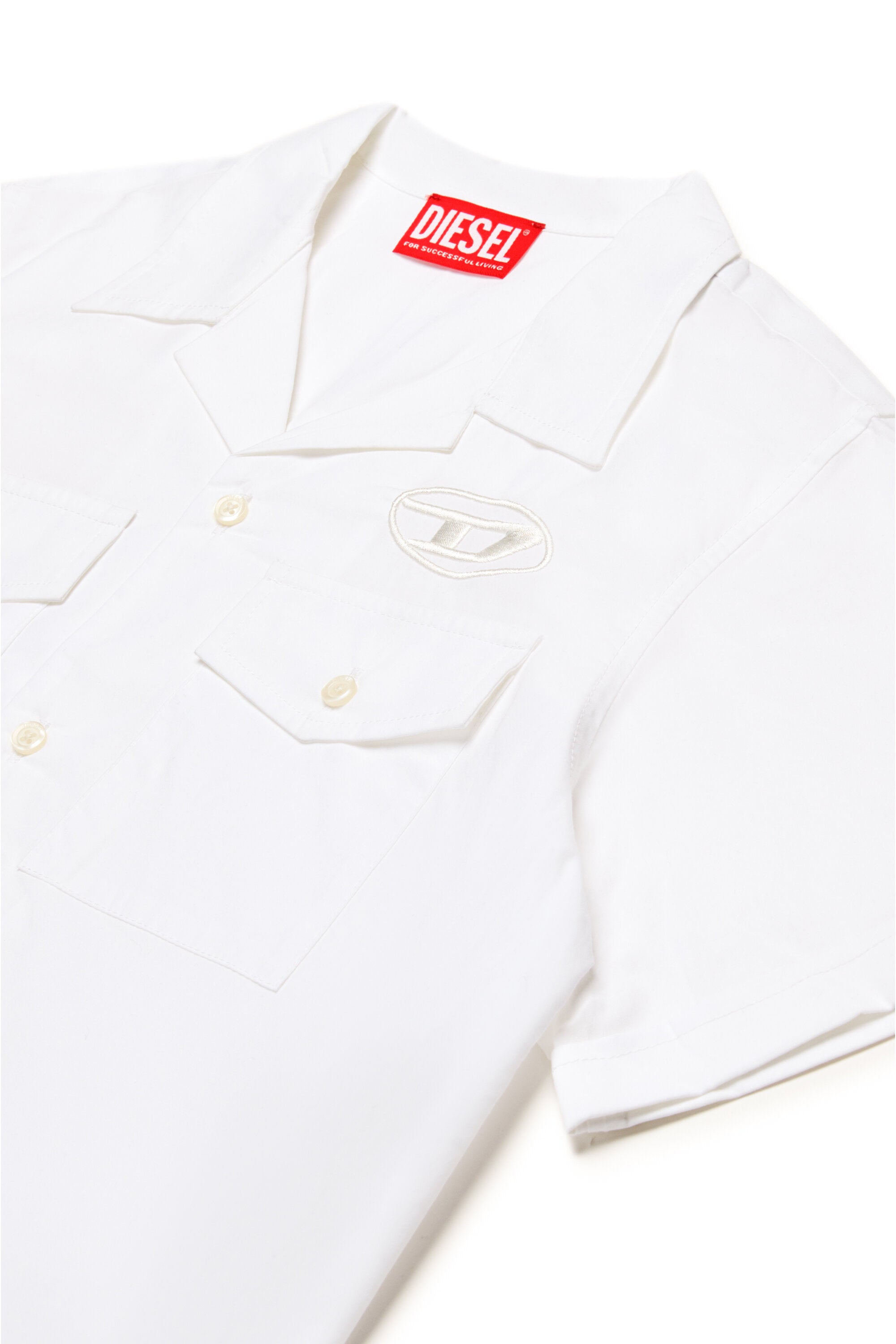 Oval D logo poplin bowling shirt