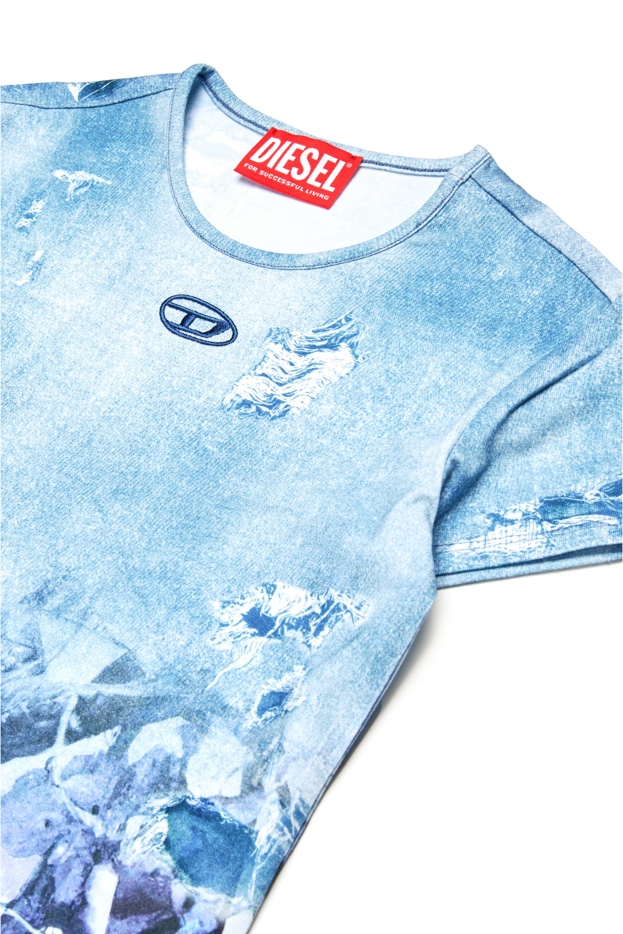 カモフラ柄グラフィックTシャツ