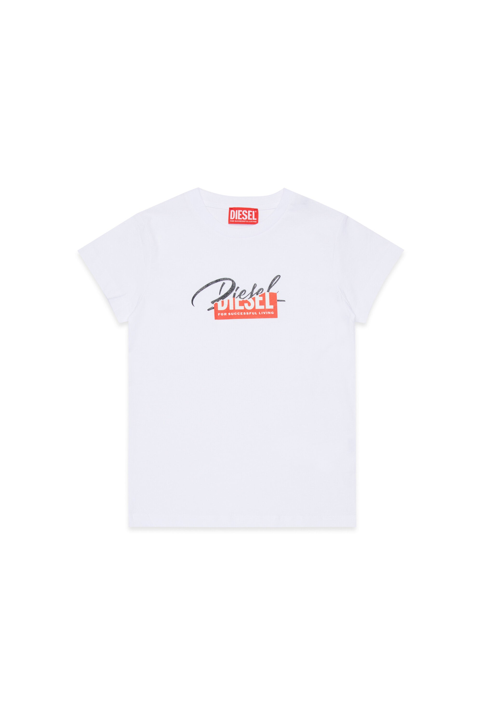 ロゴがプリントされたジャージーTシャツ