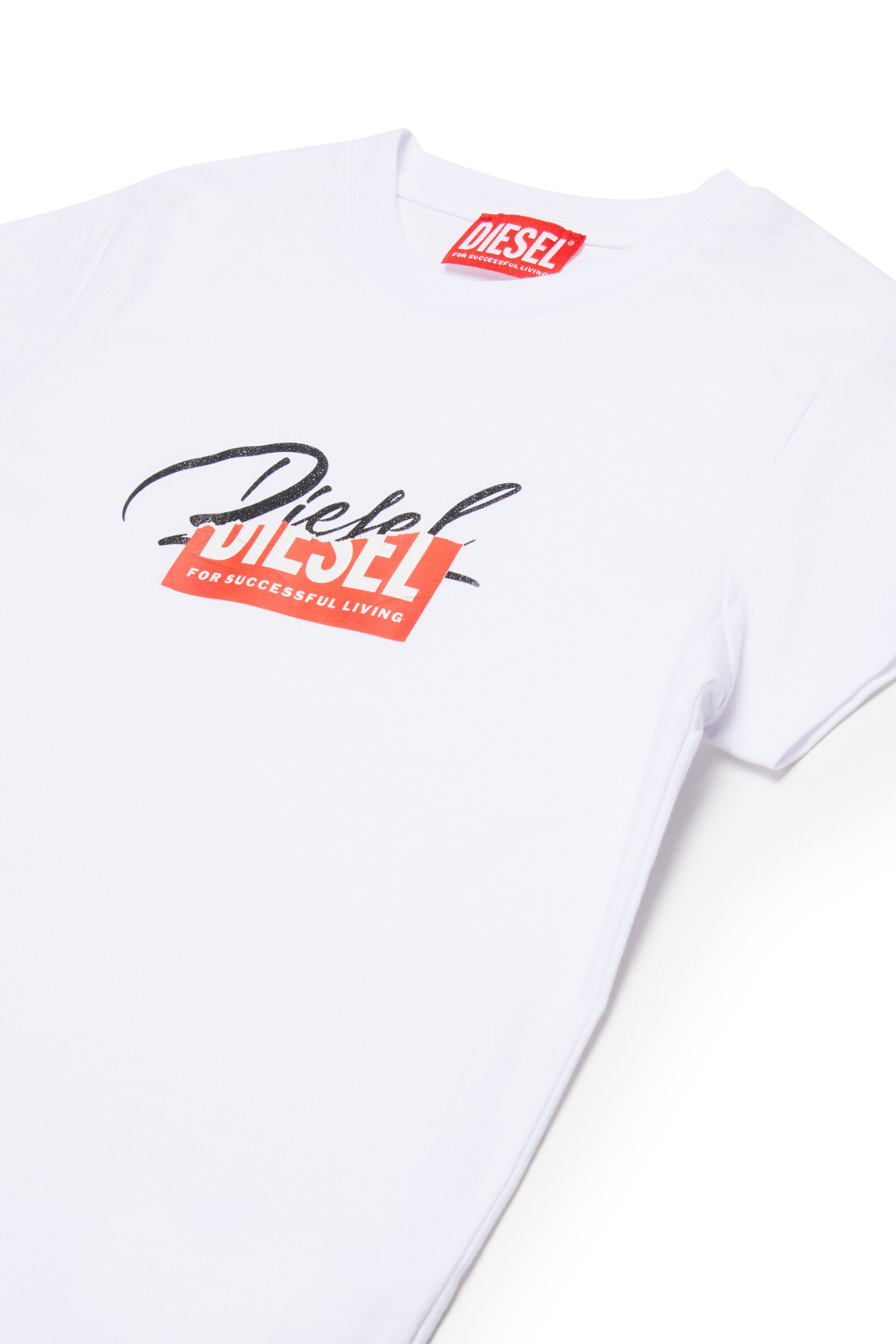 ロゴがプリントされたジャージーTシャツ