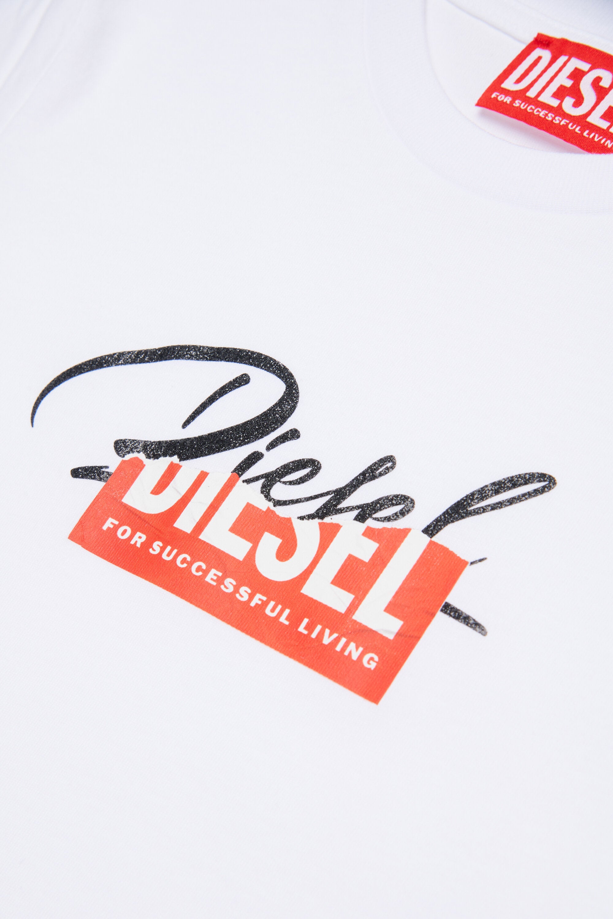 ロゴがプリントされたジャージーTシャツ