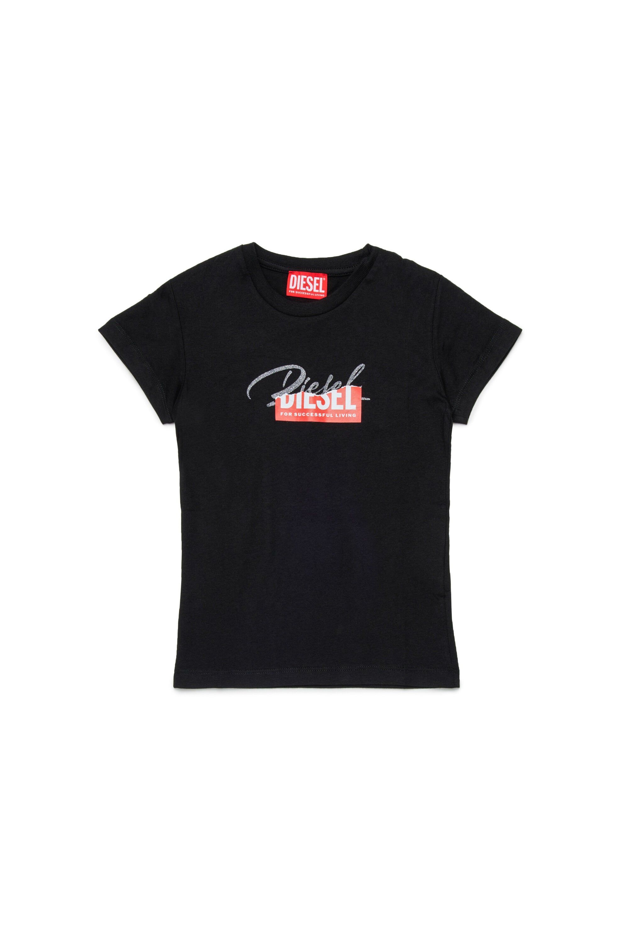 ロゴがプリントされたジャージーTシャツ