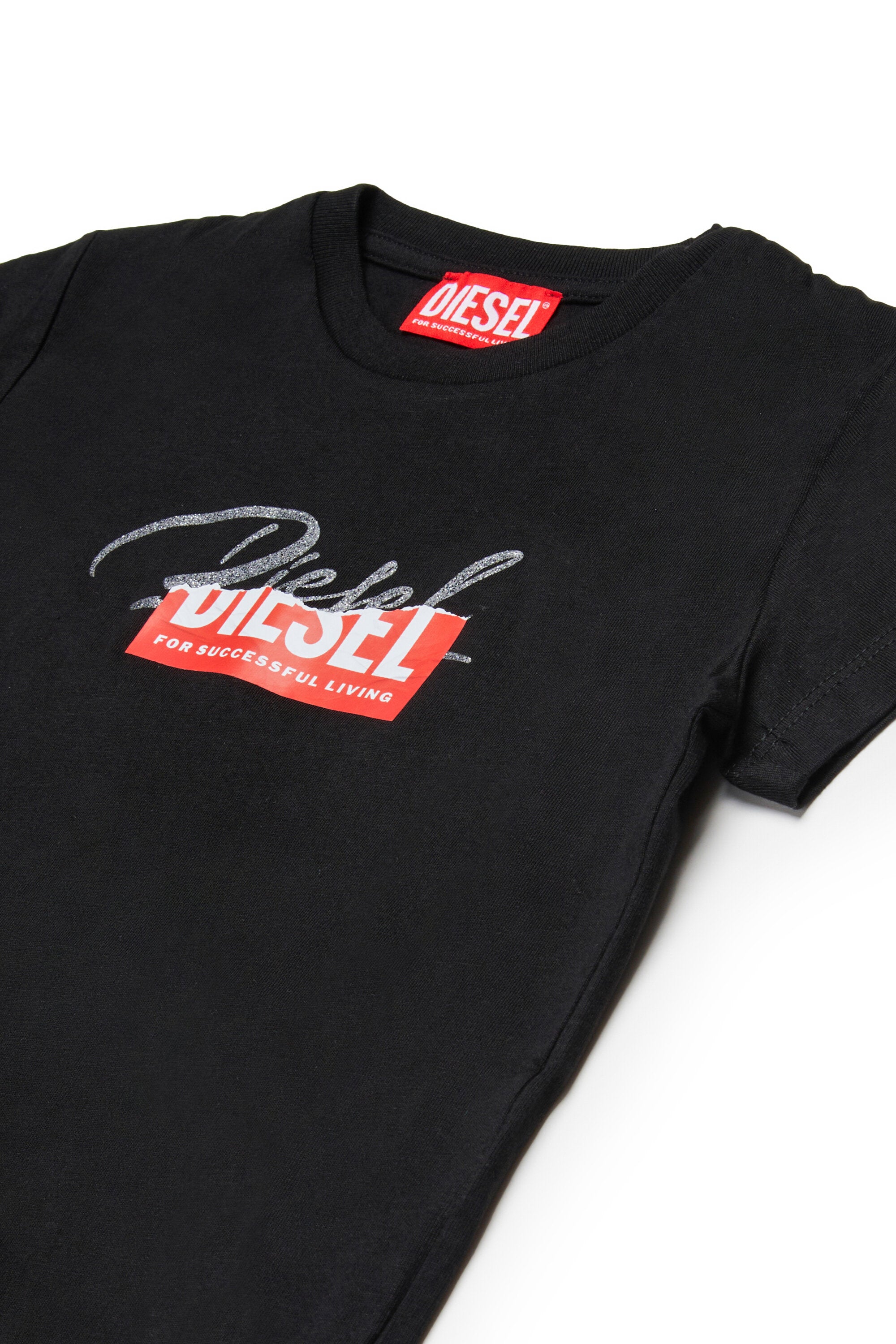 ロゴがプリントされたジャージーTシャツ