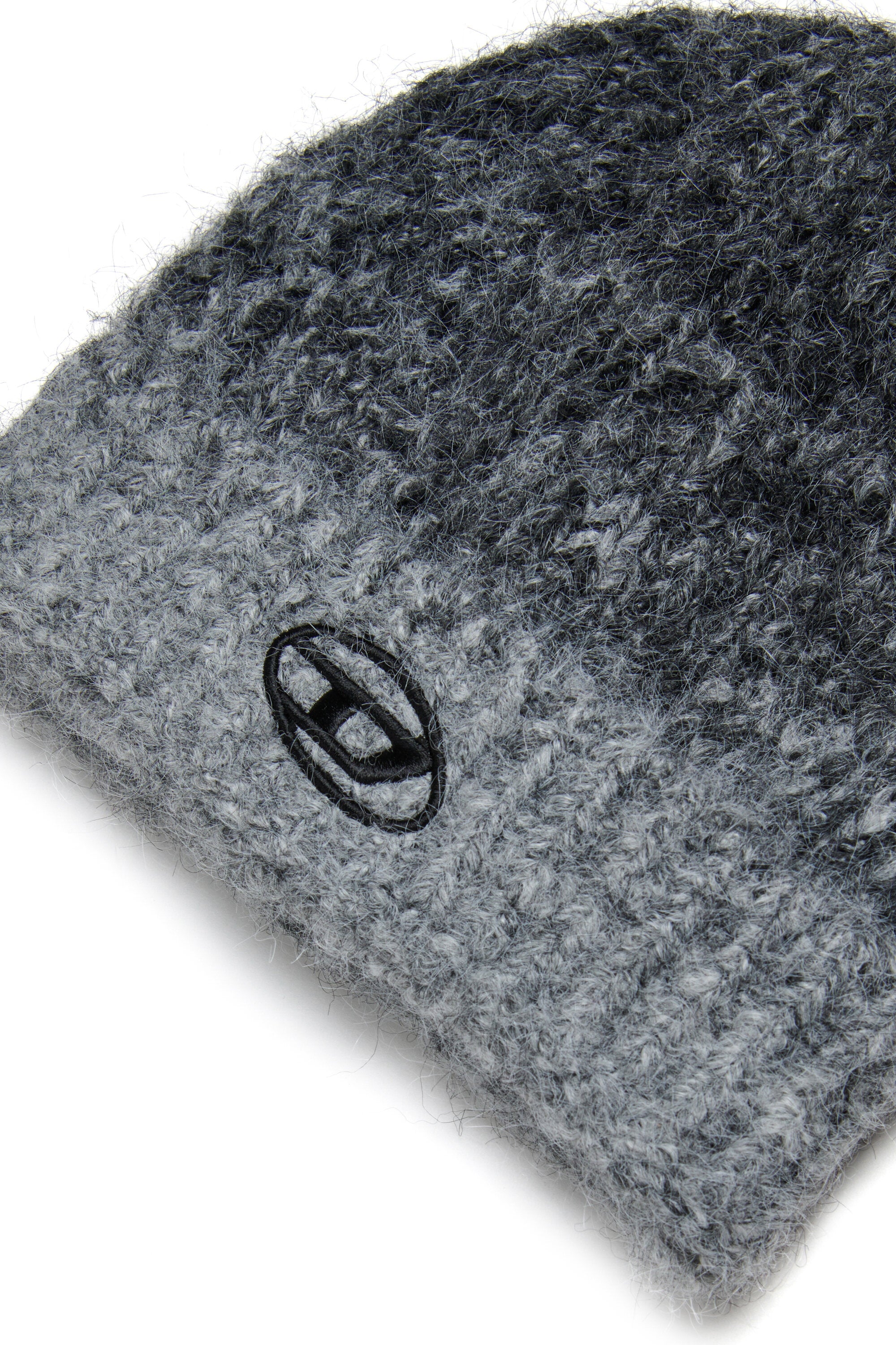 Wool and alpaca blend beanie with degradé effect