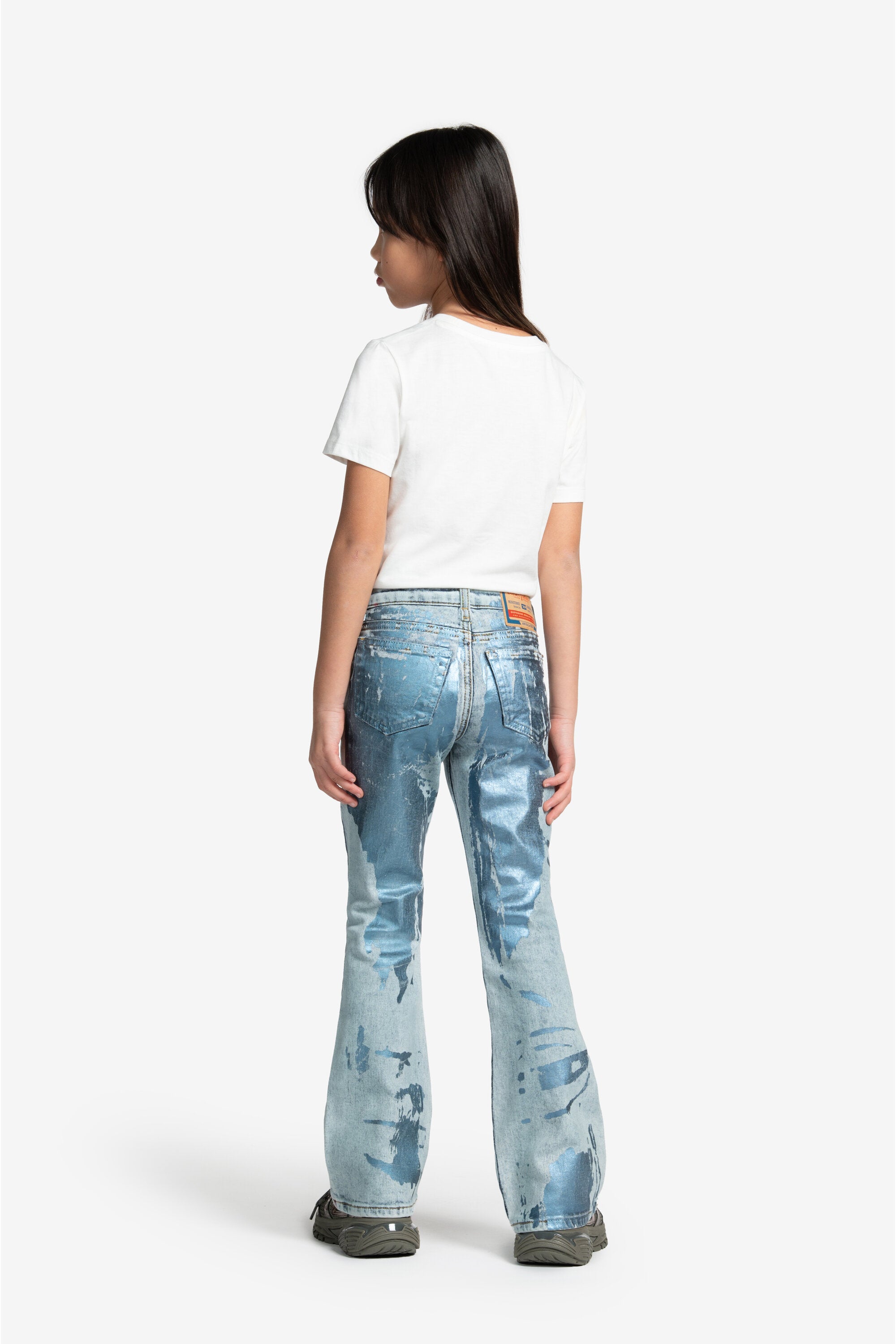 Bootcut jeans with mylar finishing - D-Arry