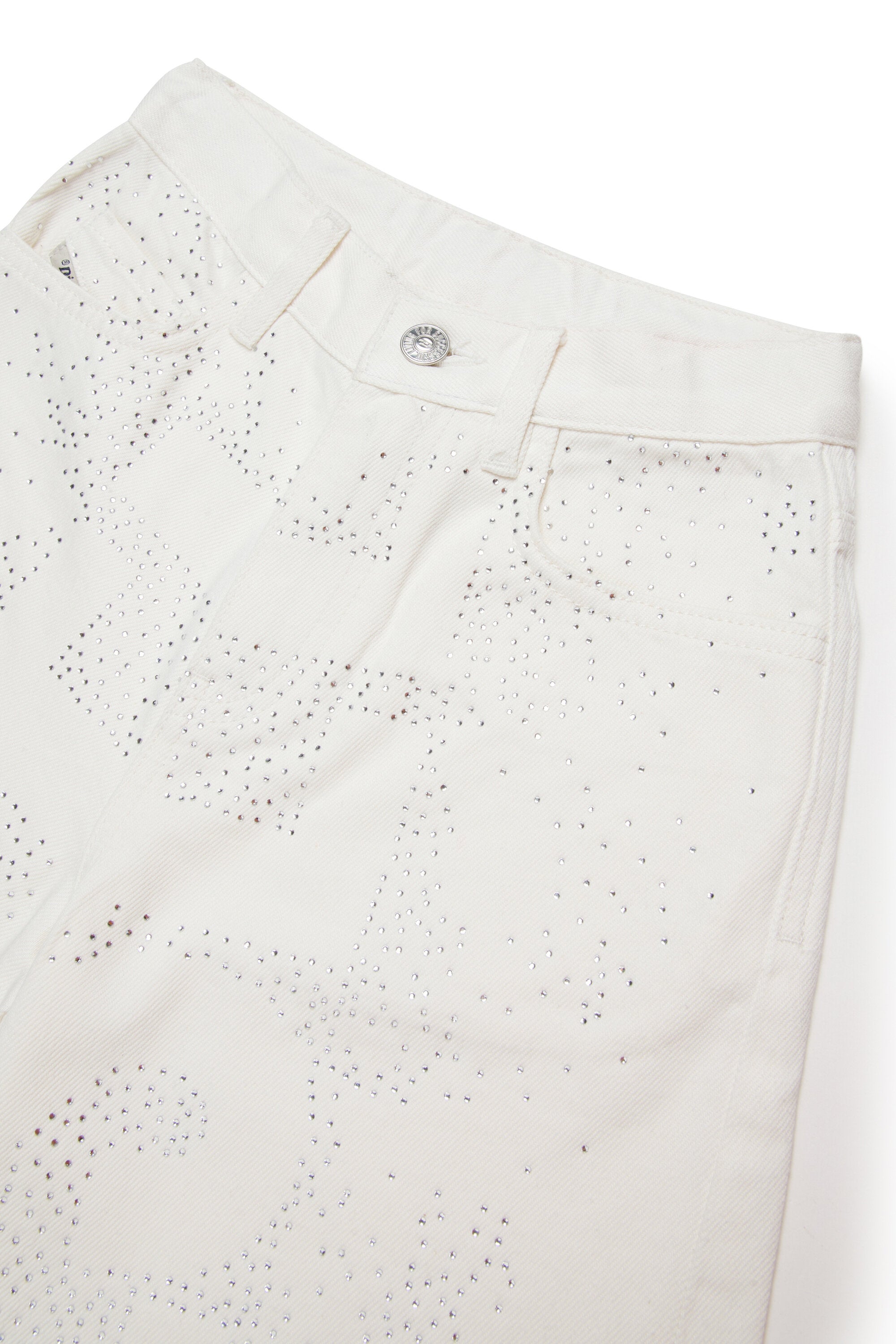 Denim shorts with front appliqués