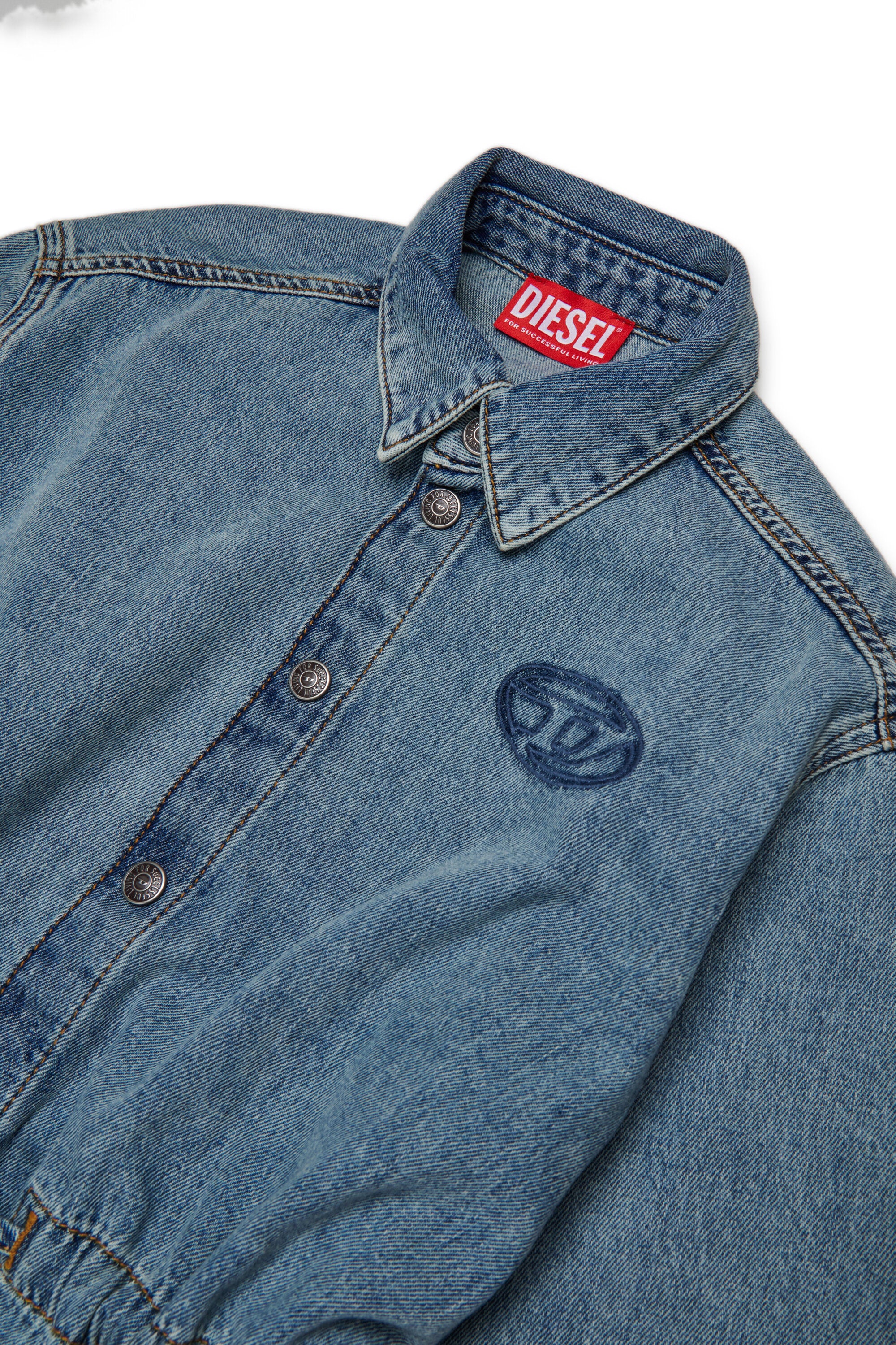 霜降りデニムシャツドレス