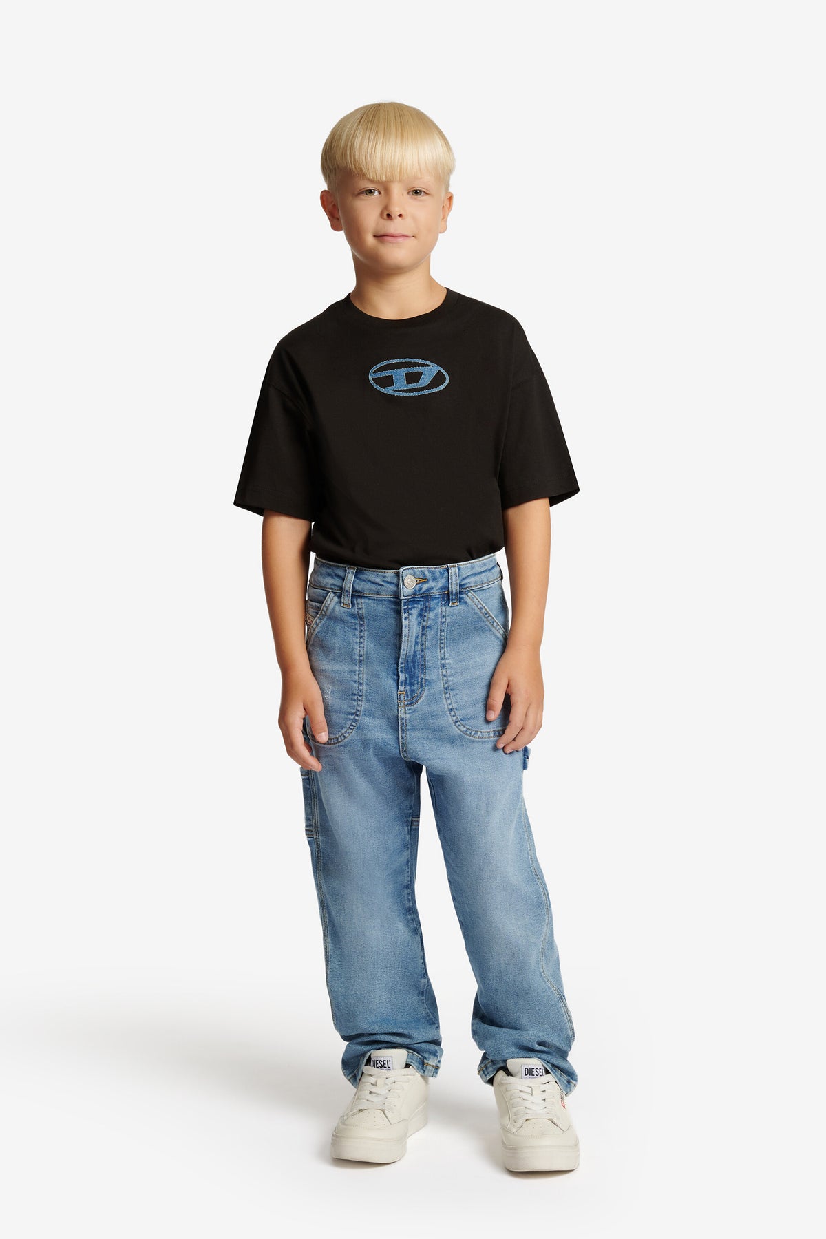 Relaxed fit jeans in light blue wash - D-Bart