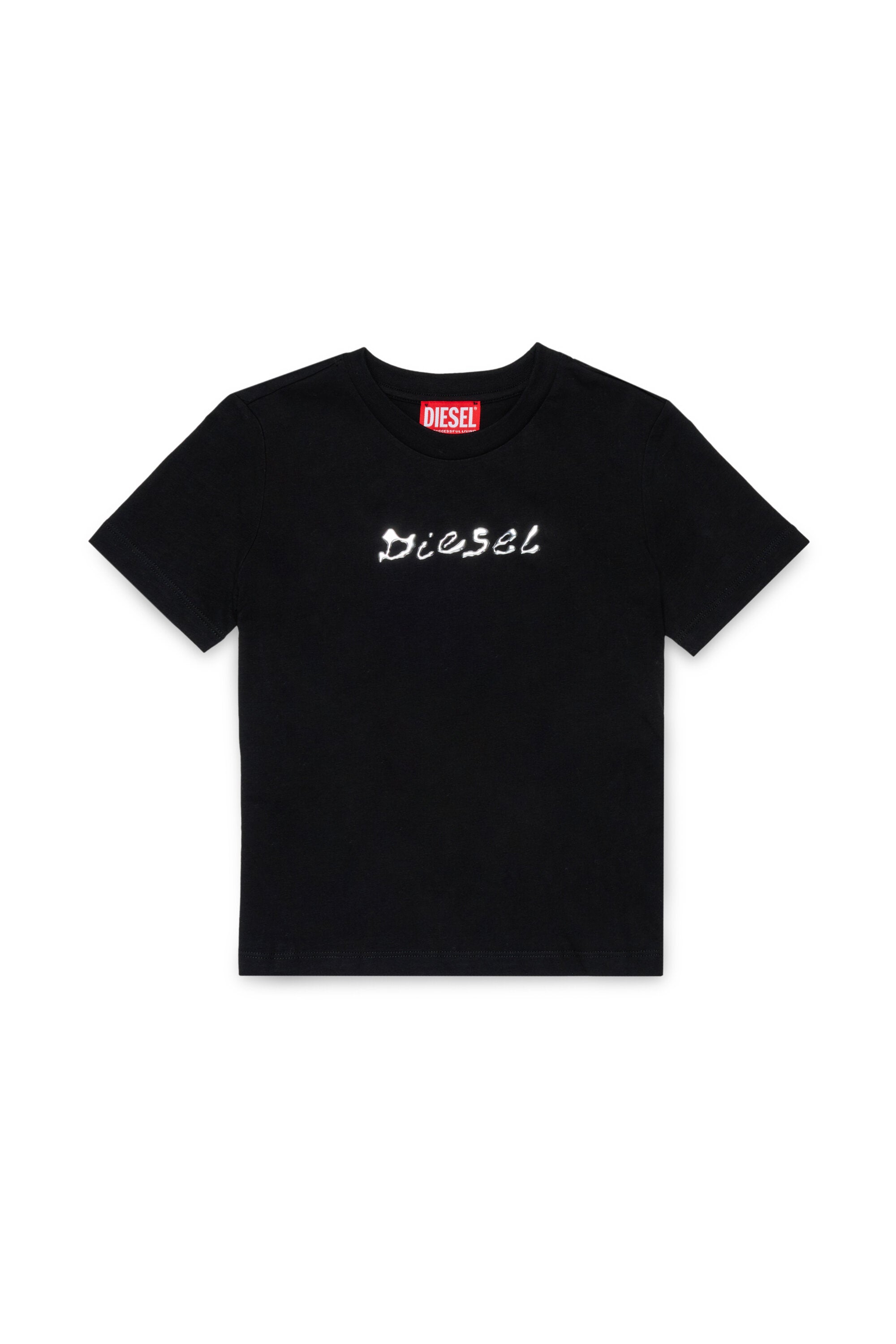 Cotton blend T-shirt with Diesel print