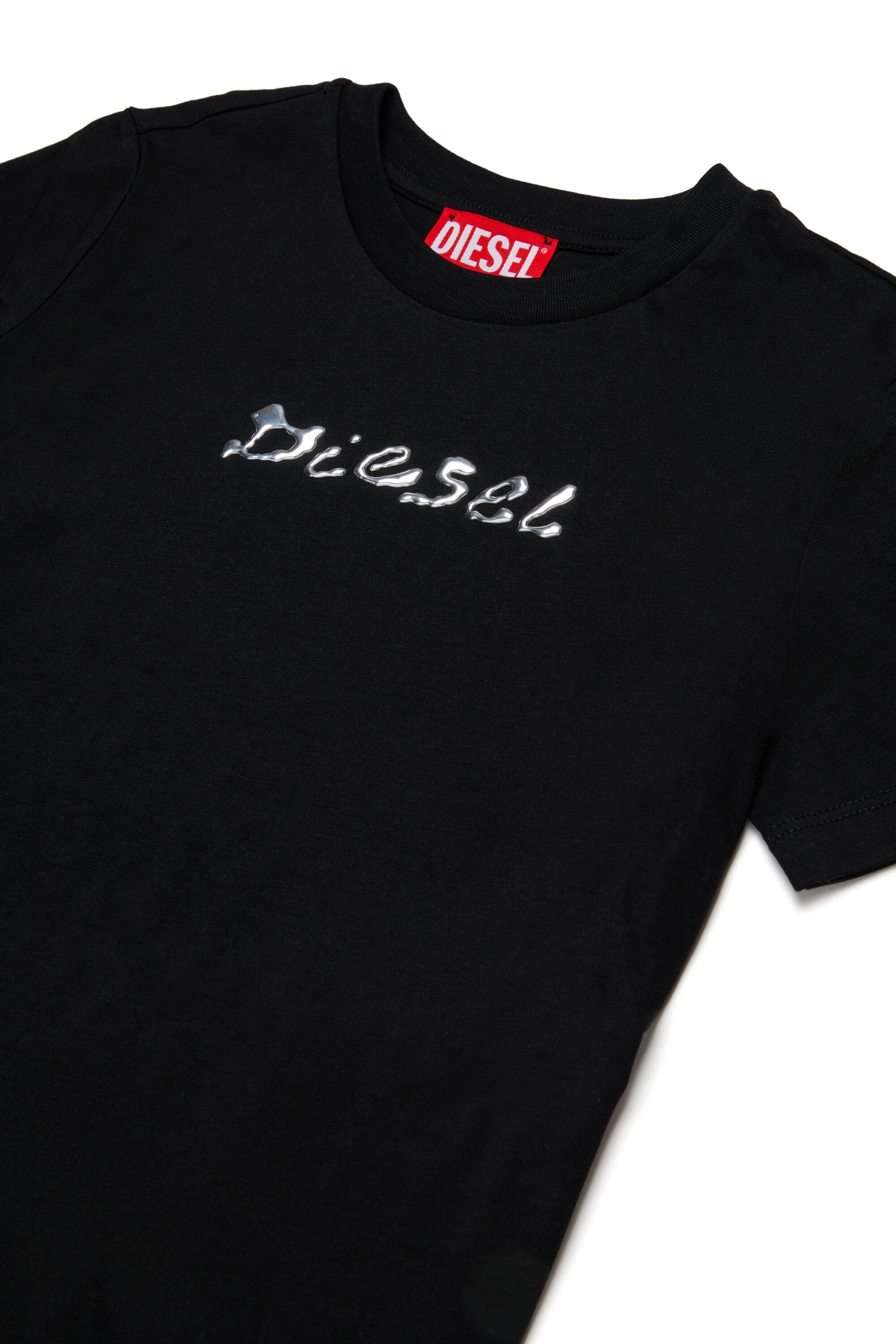 DieselプリントのコットンブレンドTシャツ