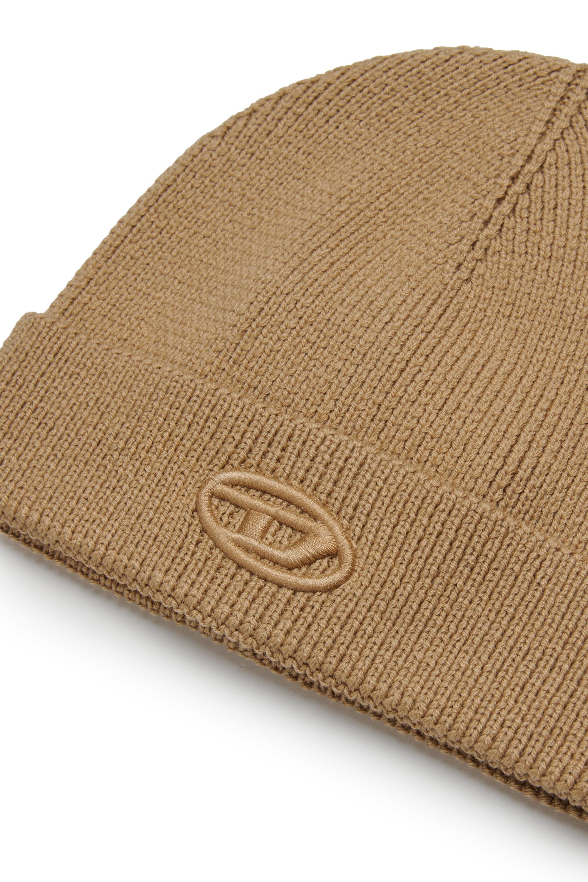 Branded wool-blend beanie