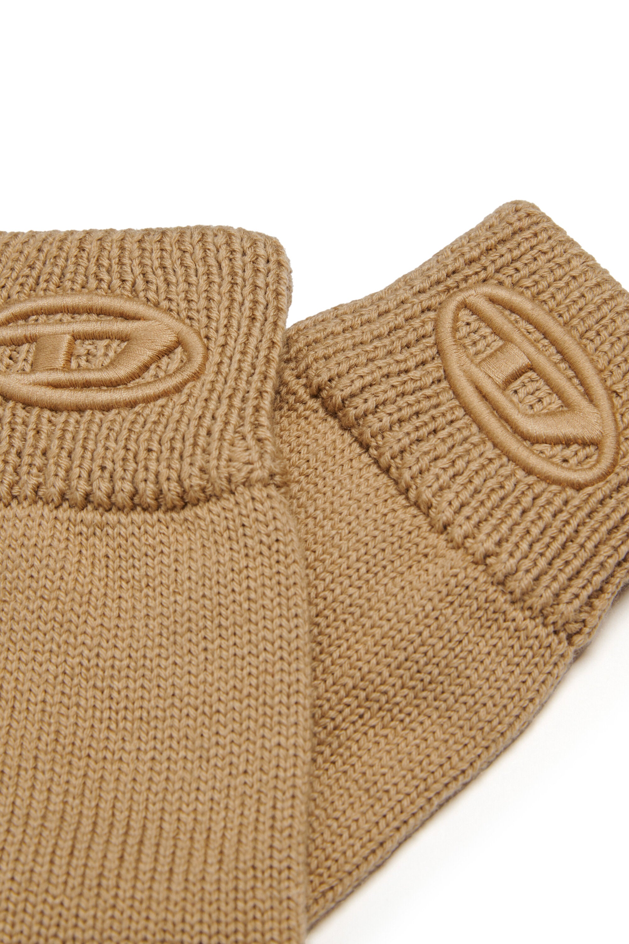 ブランドウール混ニット手袋