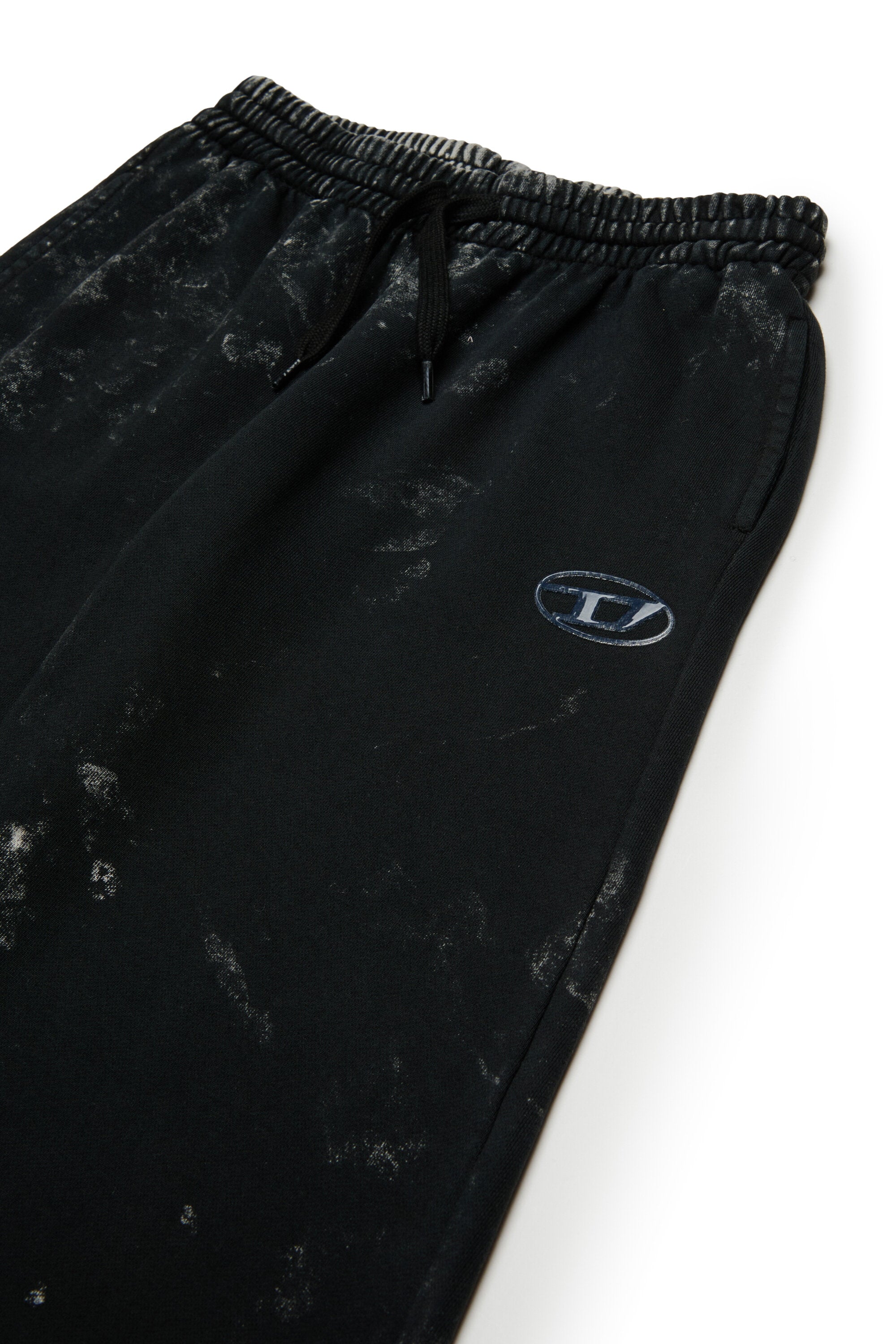 Wide marbled fleece pants