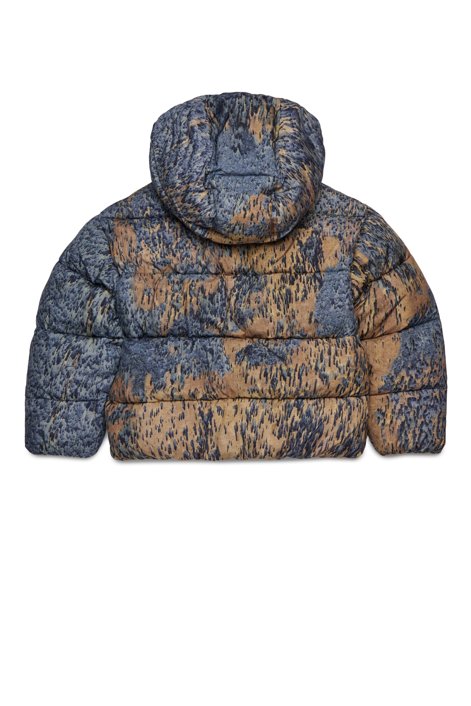 Acid Rain allover short padded jacket