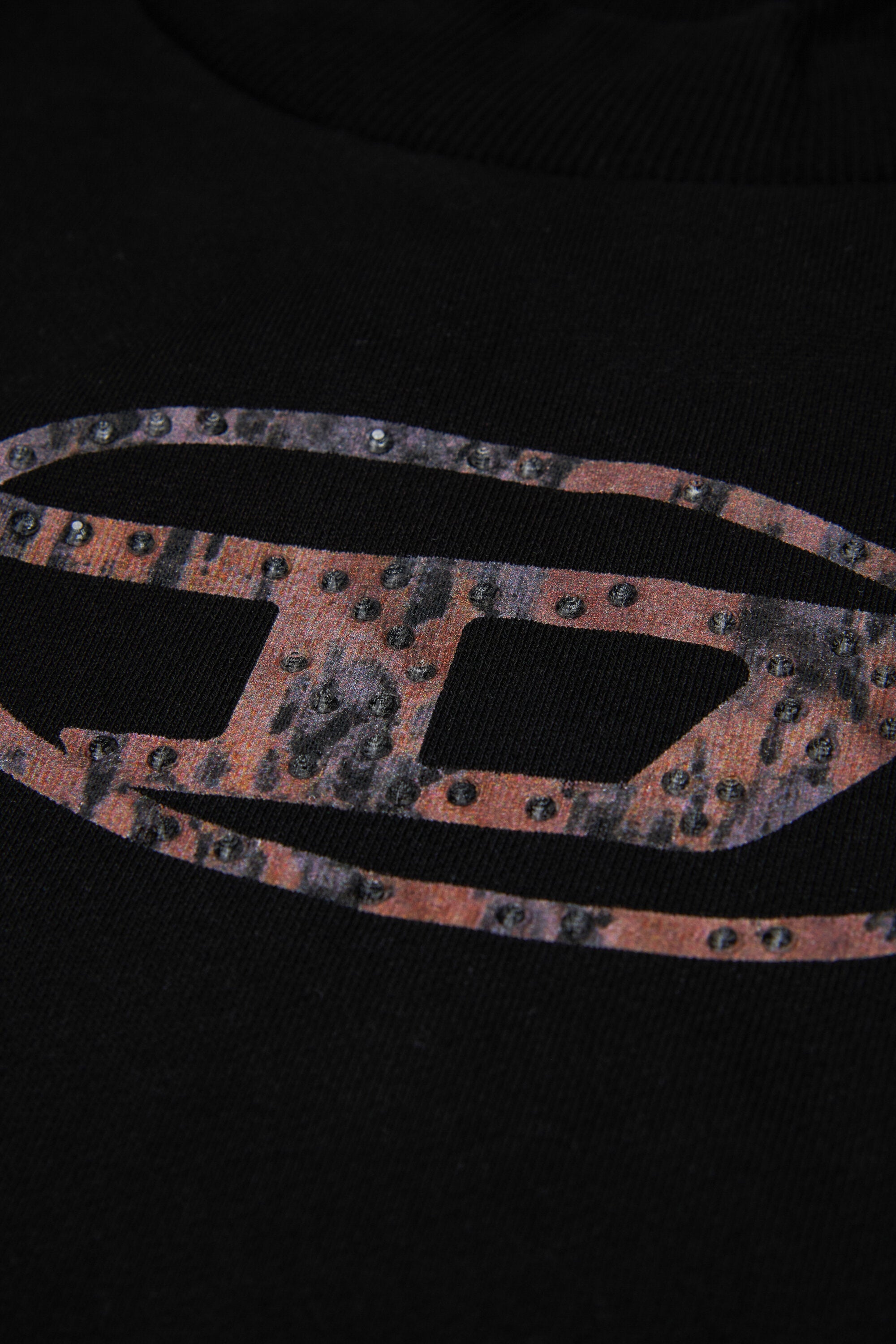 High neck sweatshirt with Acid Rain Oval D