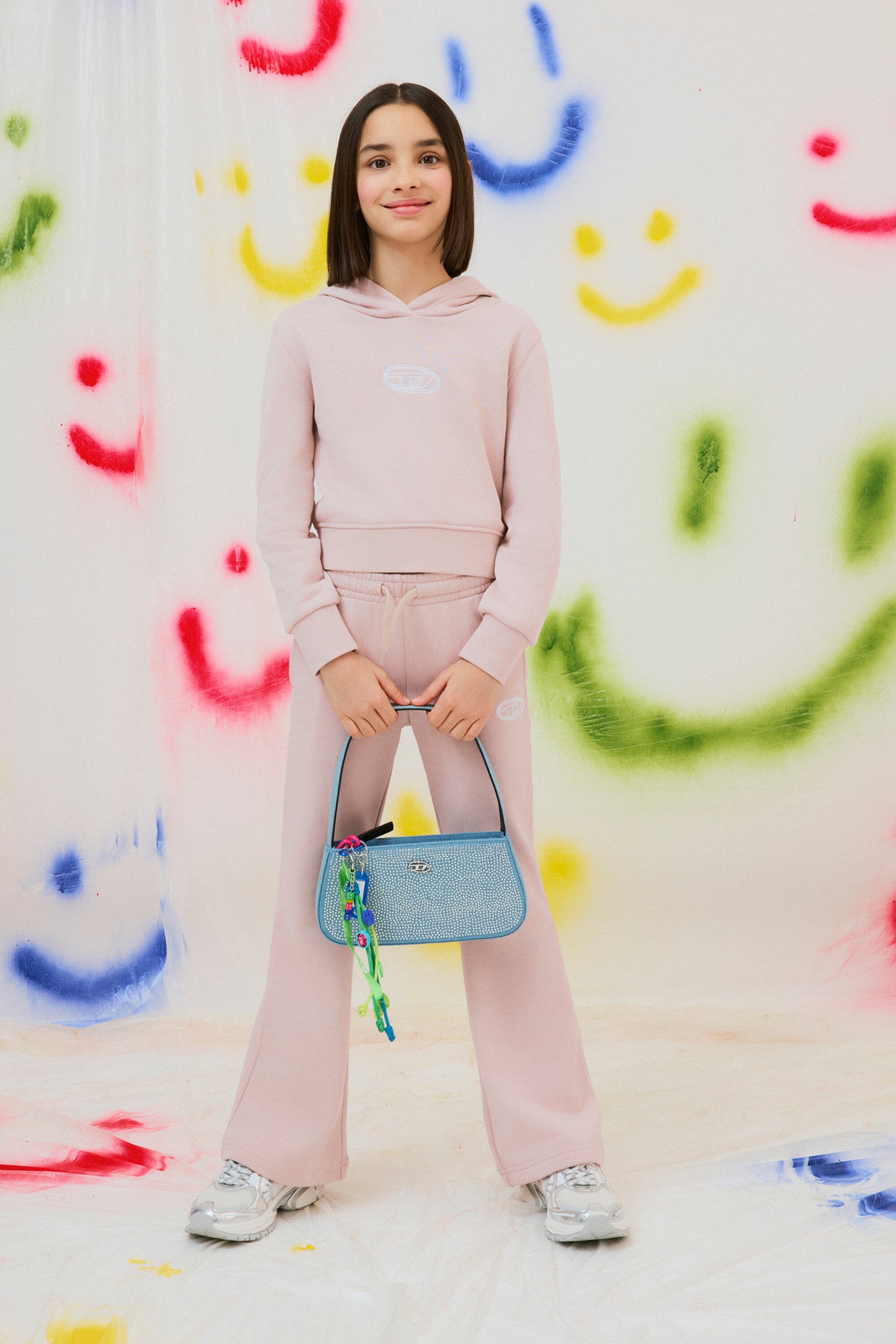 ロゴ入りオーバルDフード付きスウェットシャツ