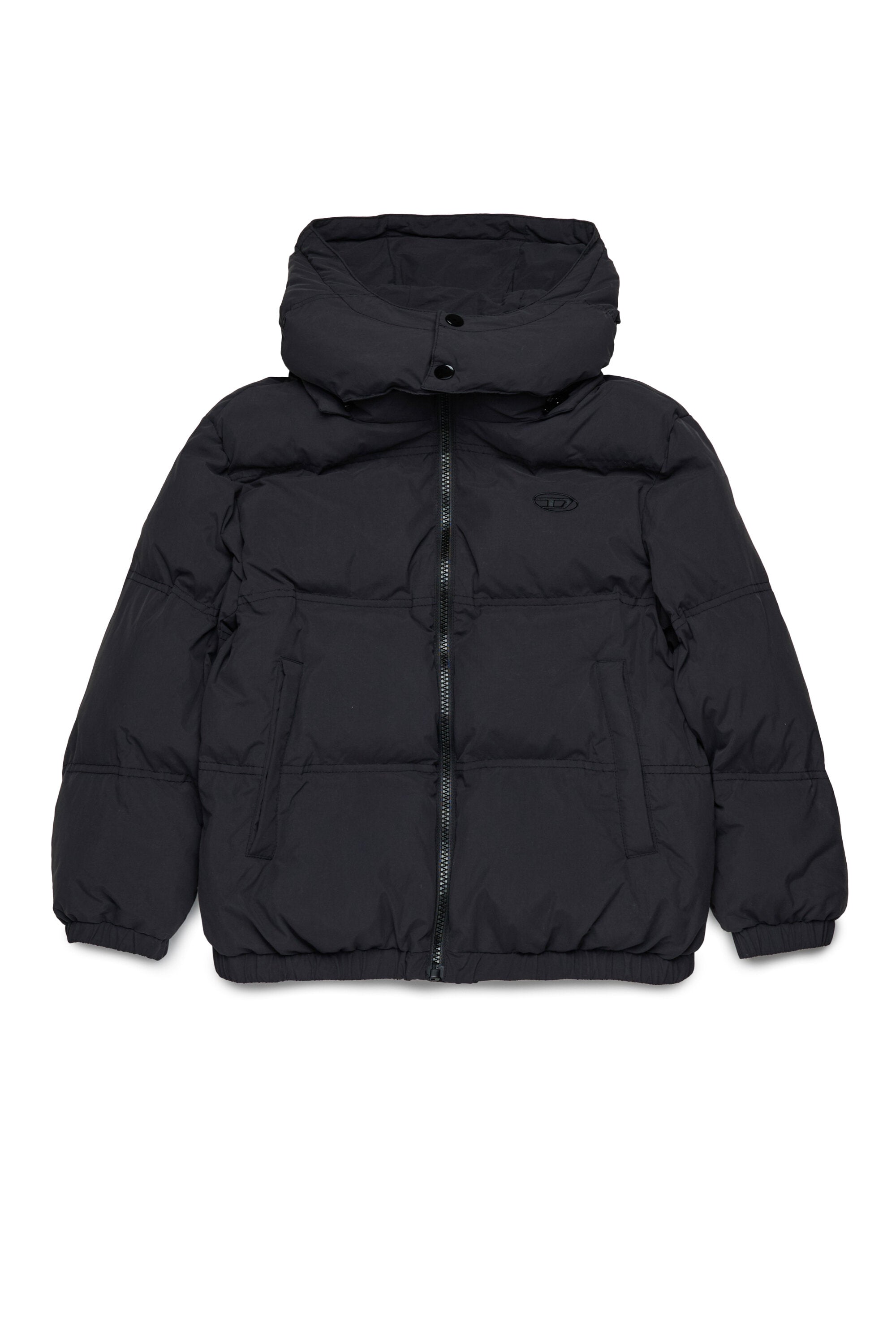Short hooded padded jacket