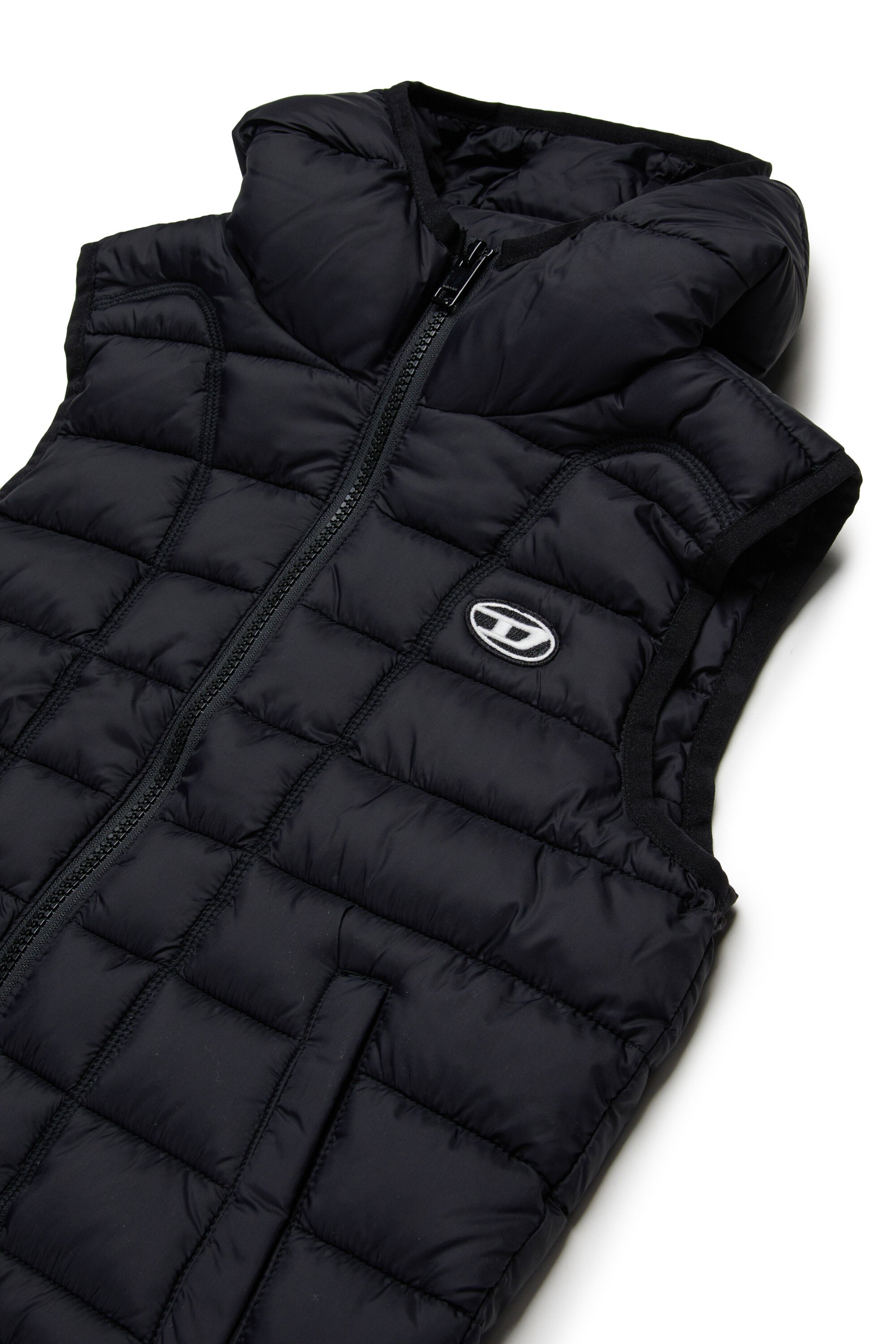 Lightweight hooded vest with logo Oval D