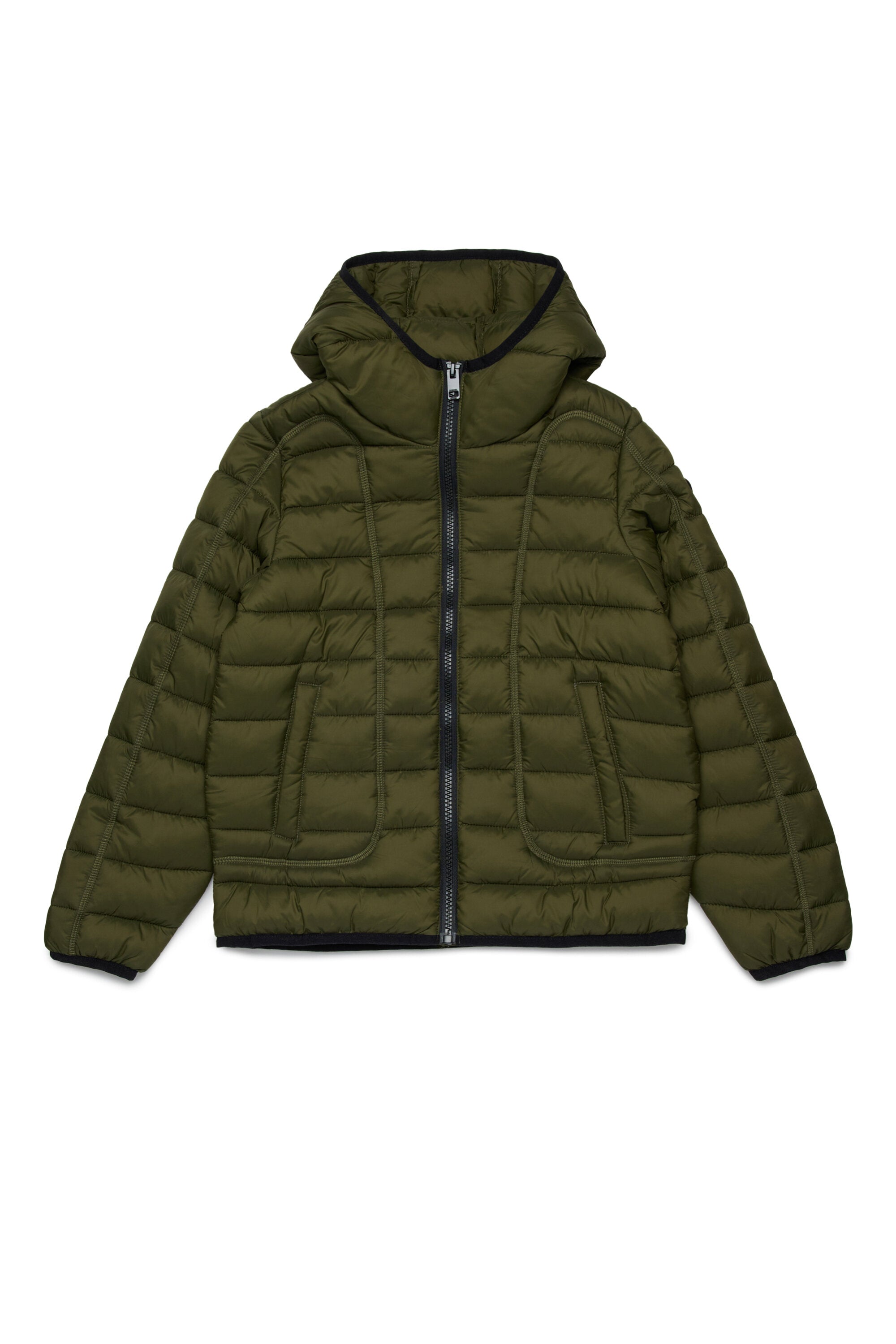 Lightweight hooded padded jacket