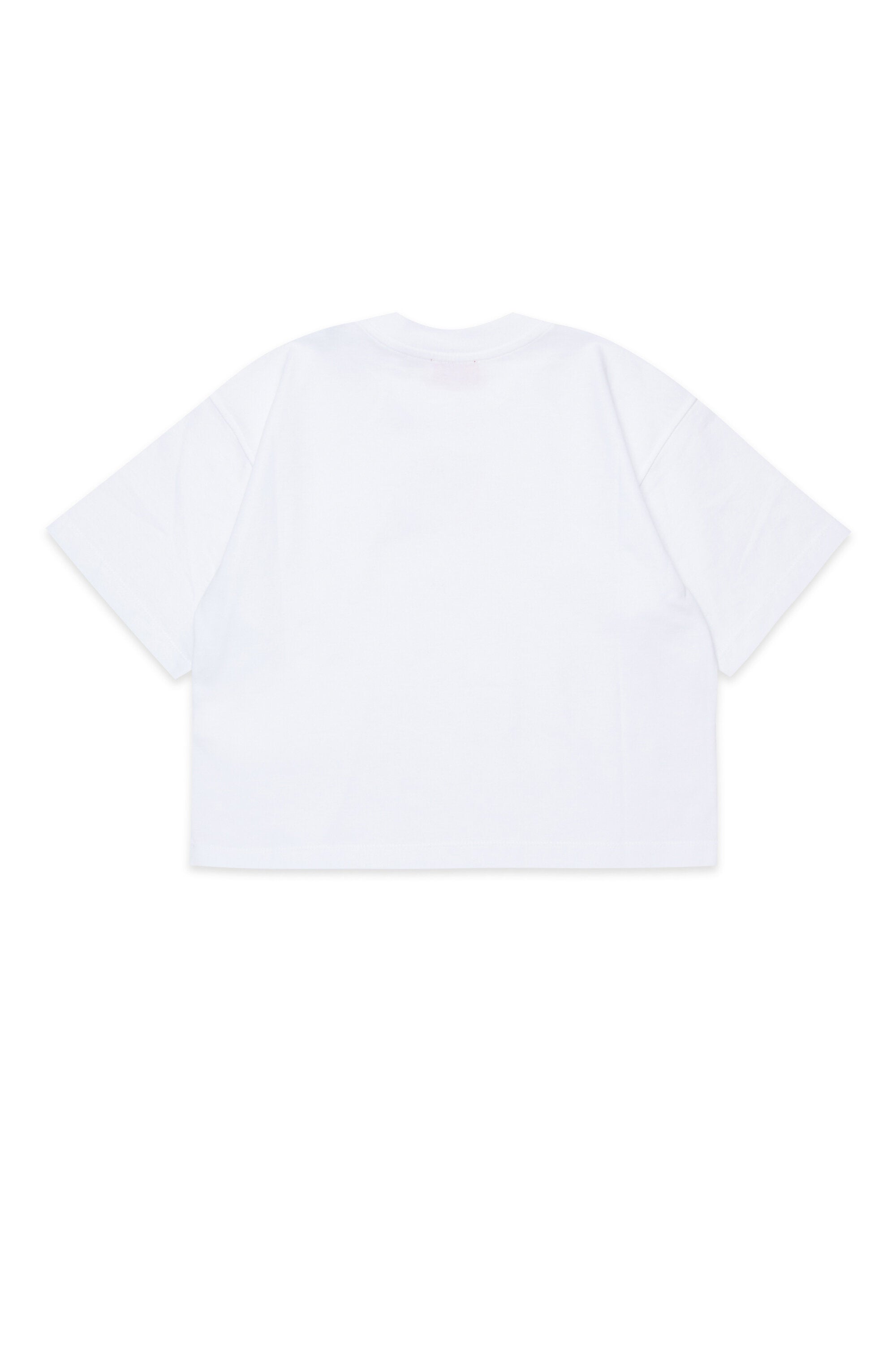 オーバルDのロゴが入ったボクシーなジャージー素材Tシャツ