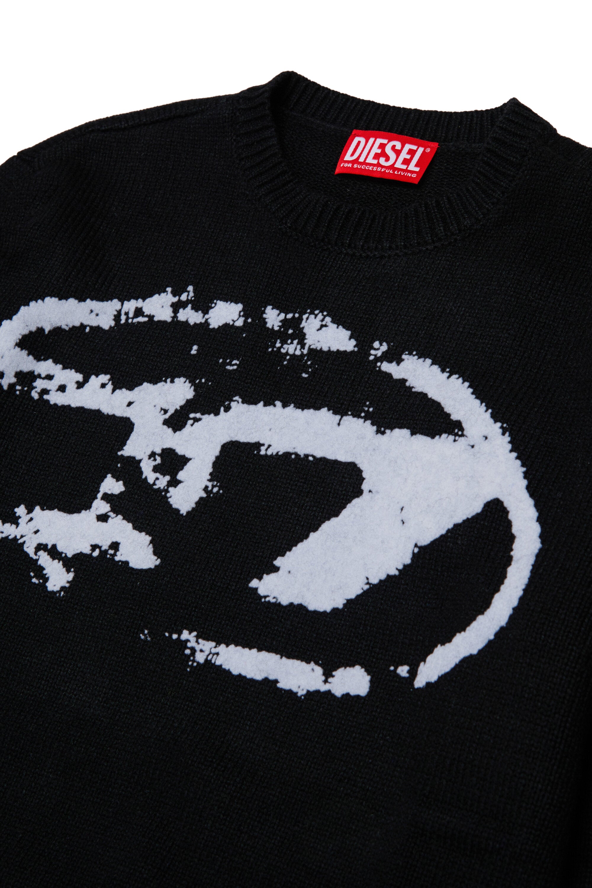 ウール&カシミア混紡 ロゴ入りセーター