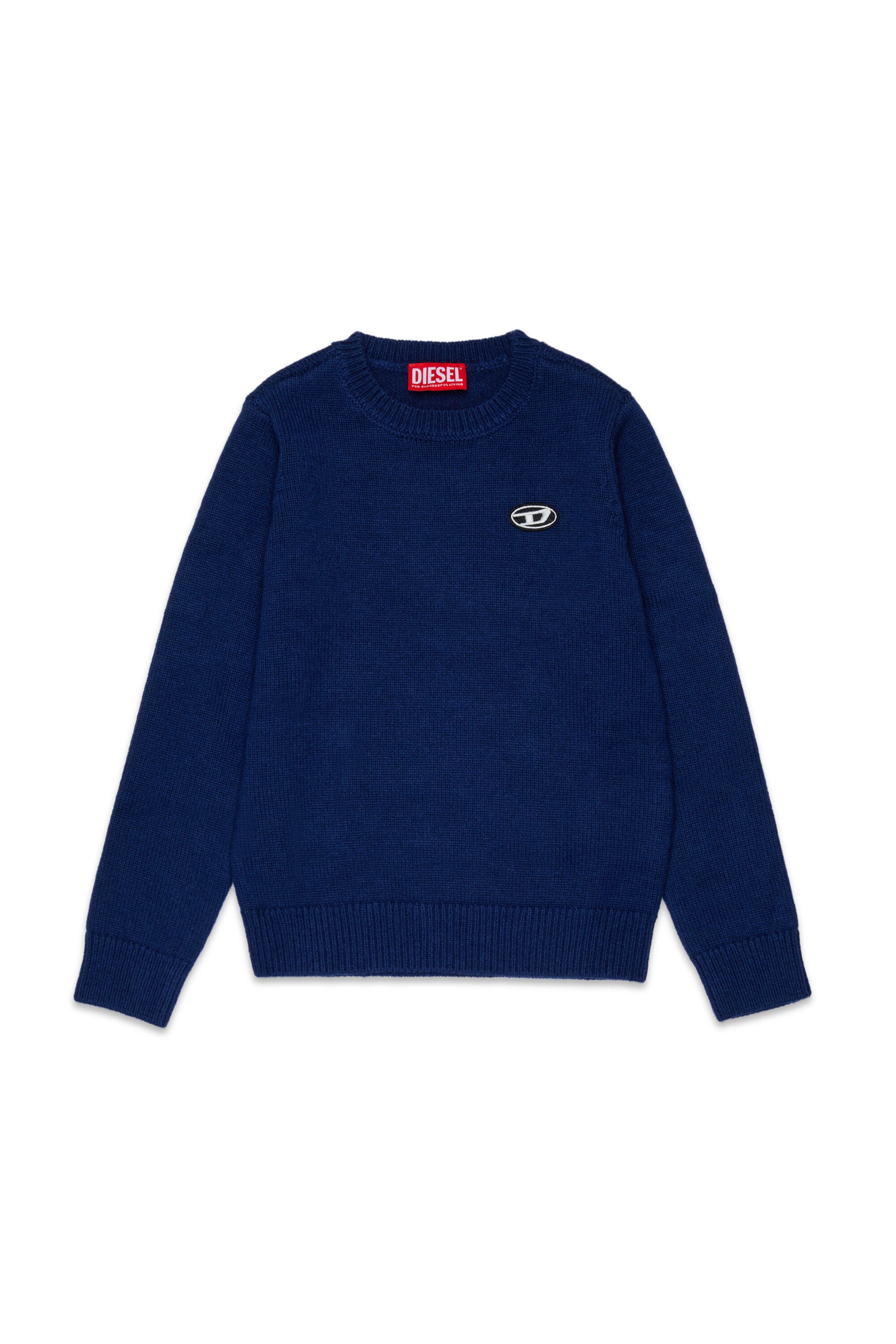 Wool and cashmere blend sweater with patches