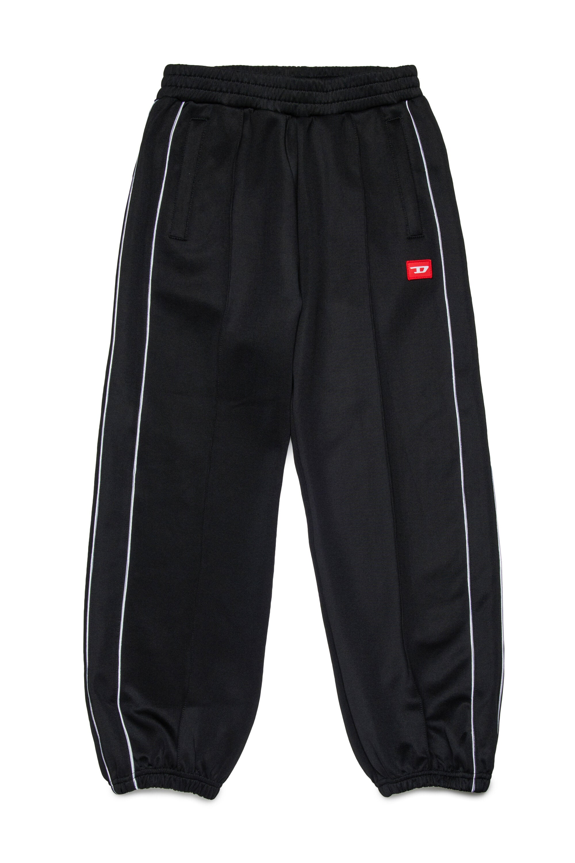 赤Dパッチ付きトリアセテート製バルーンパンツ