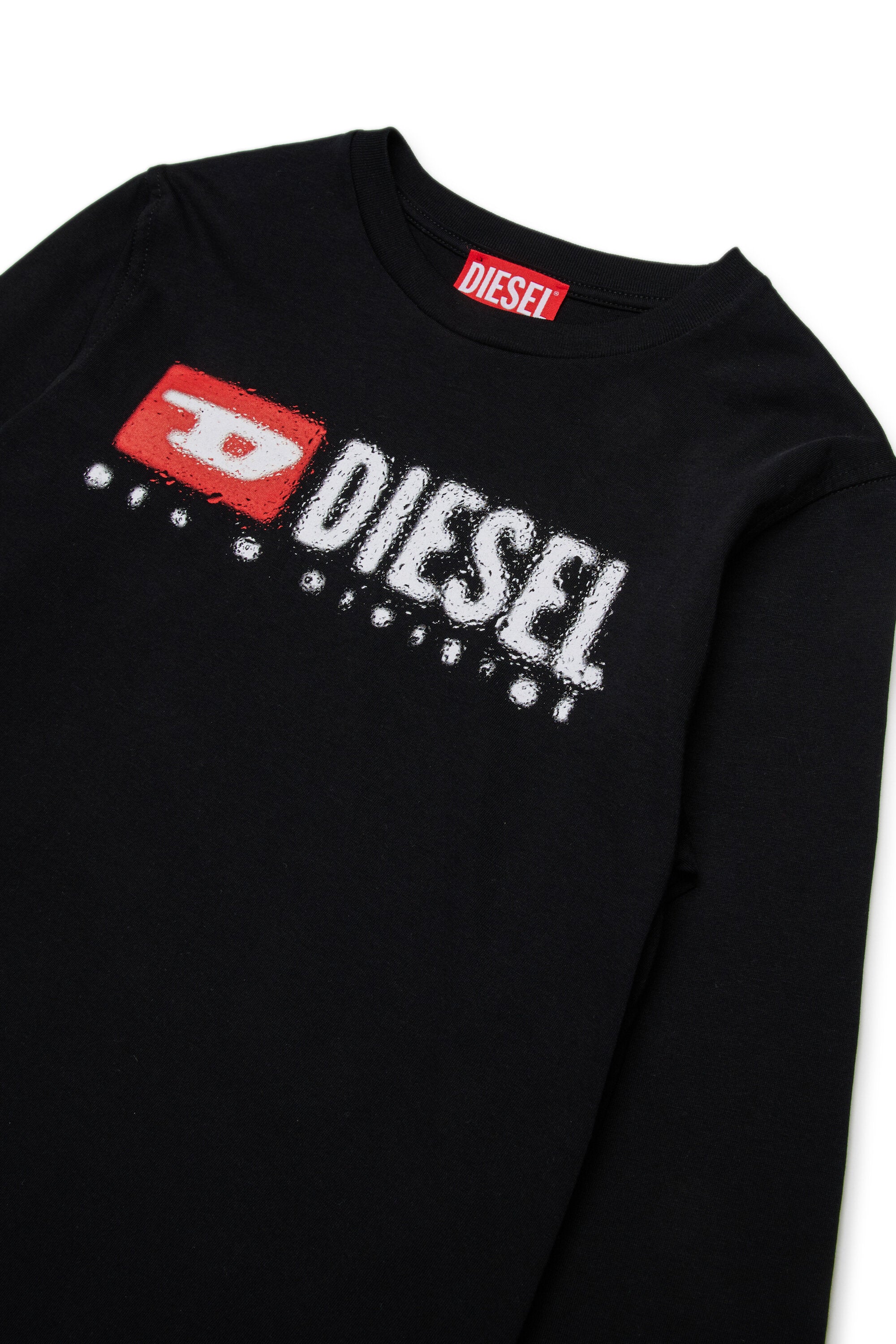 Diesel Denimロゴ入り長袖ジャージー素材Tシャツ
