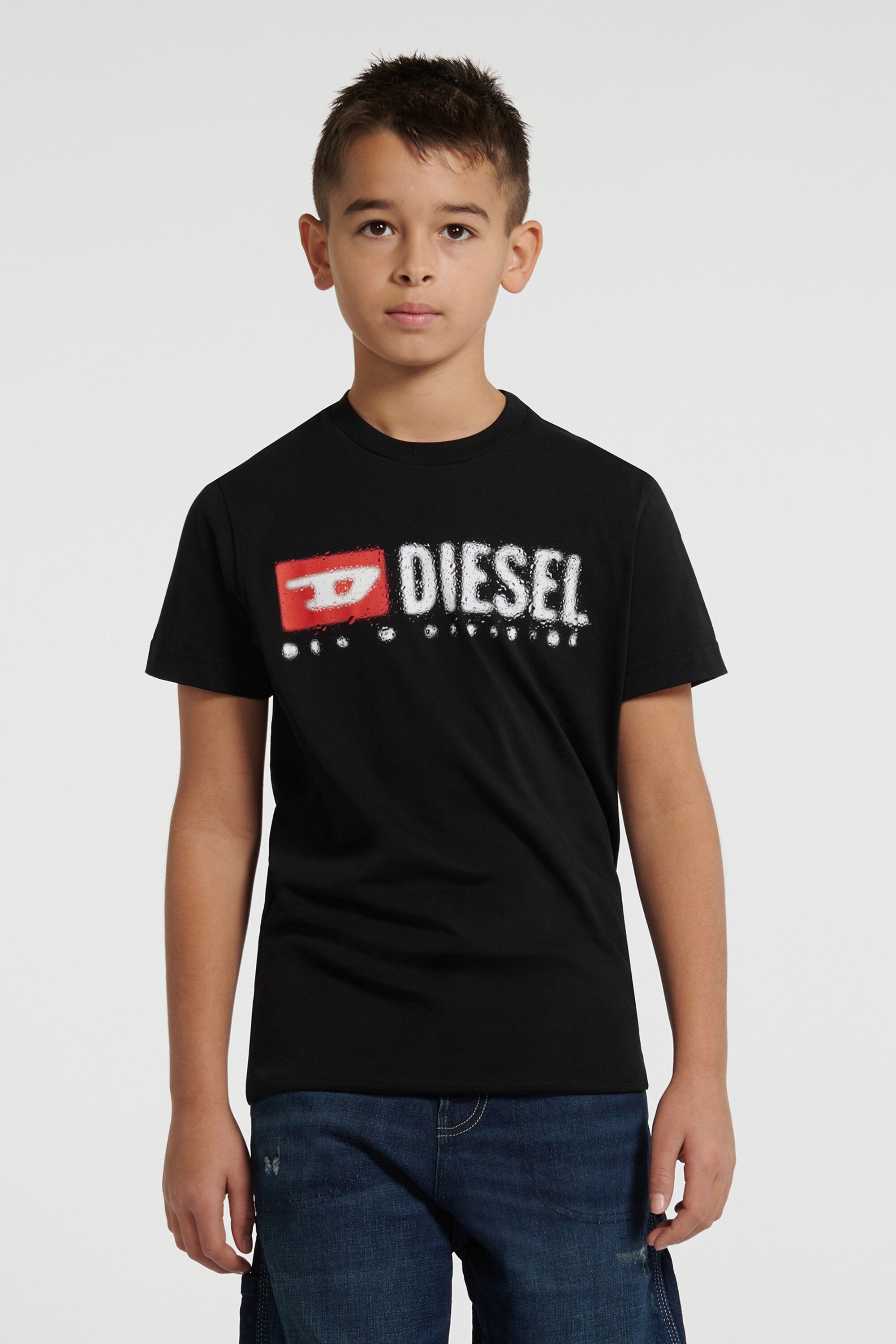 Diesel デニムロゴ ジャージー素材 Tシャツ