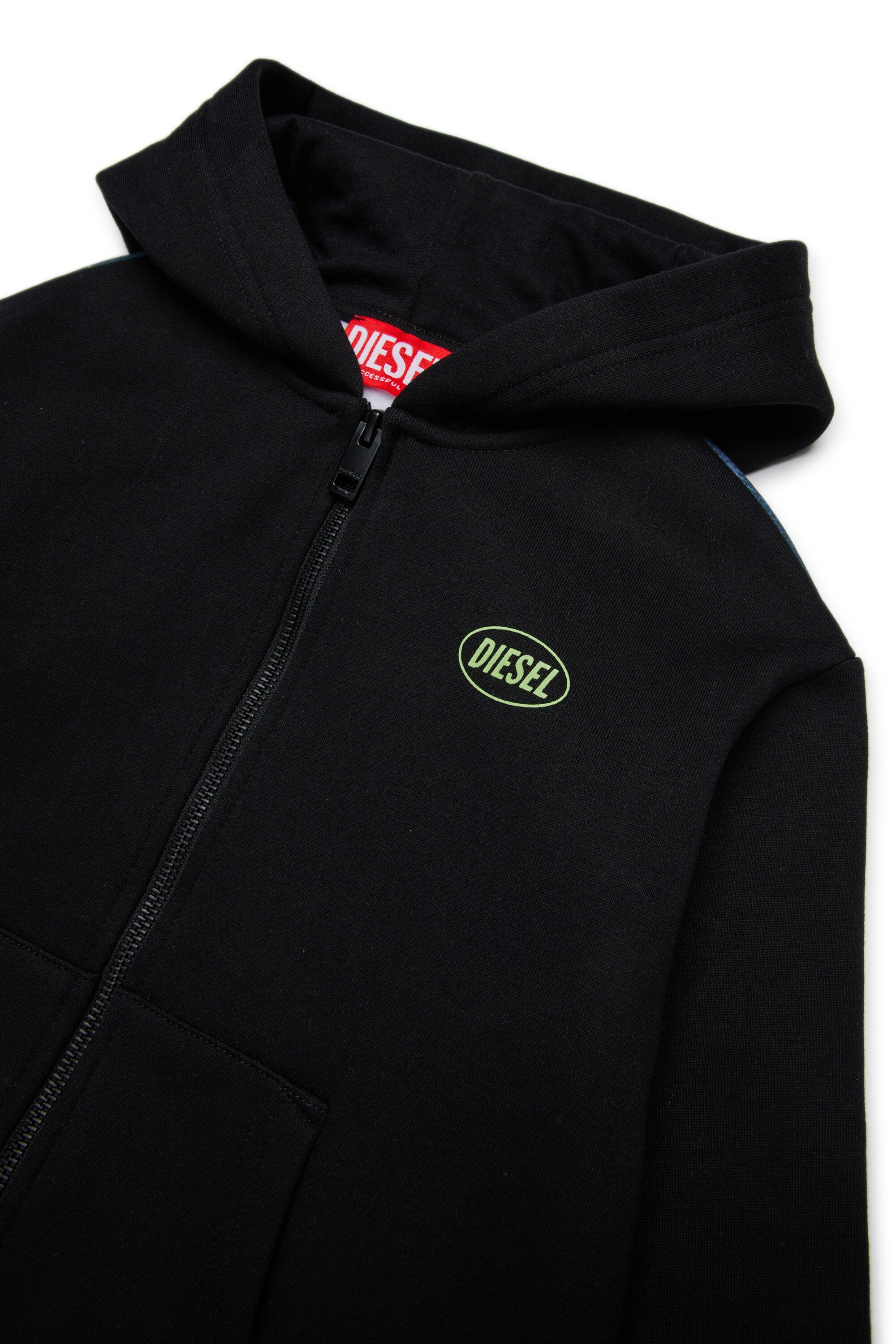 Sweatshirt with zip and pixelated effect Wolf graphics