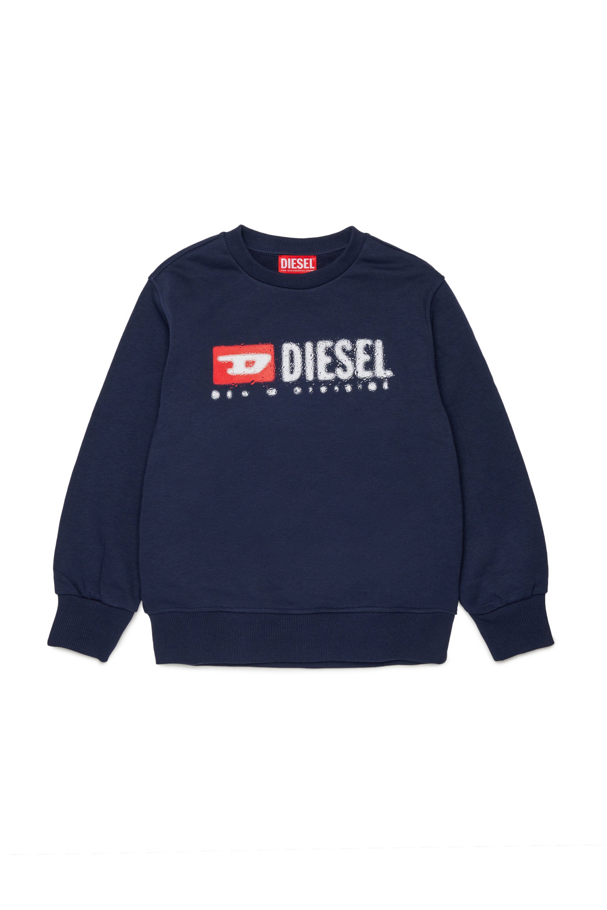 Diesel デニム ロゴ クルーネック スウェットシャツ