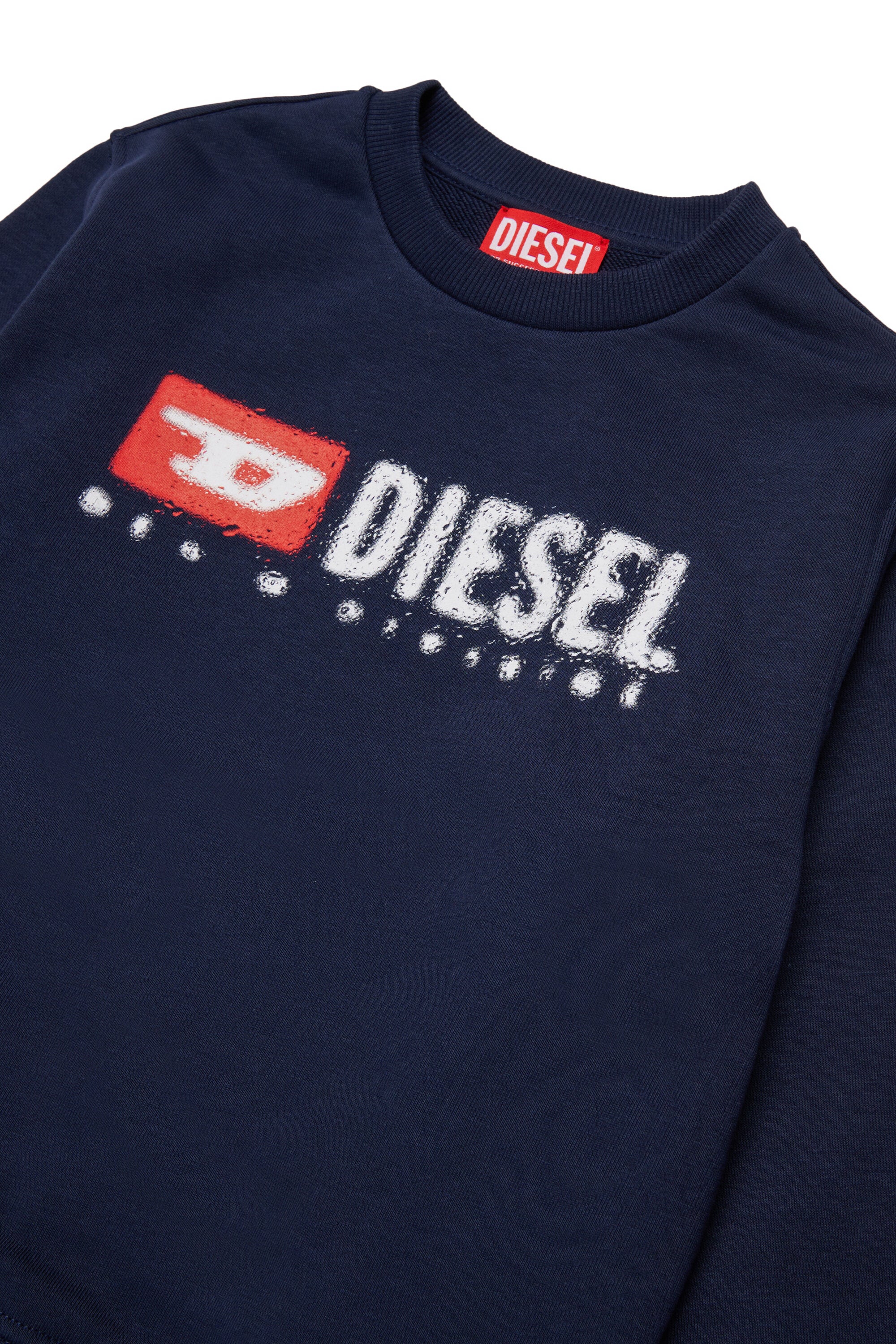 Diesel デニム ロゴ クルーネック スウェットシャツ