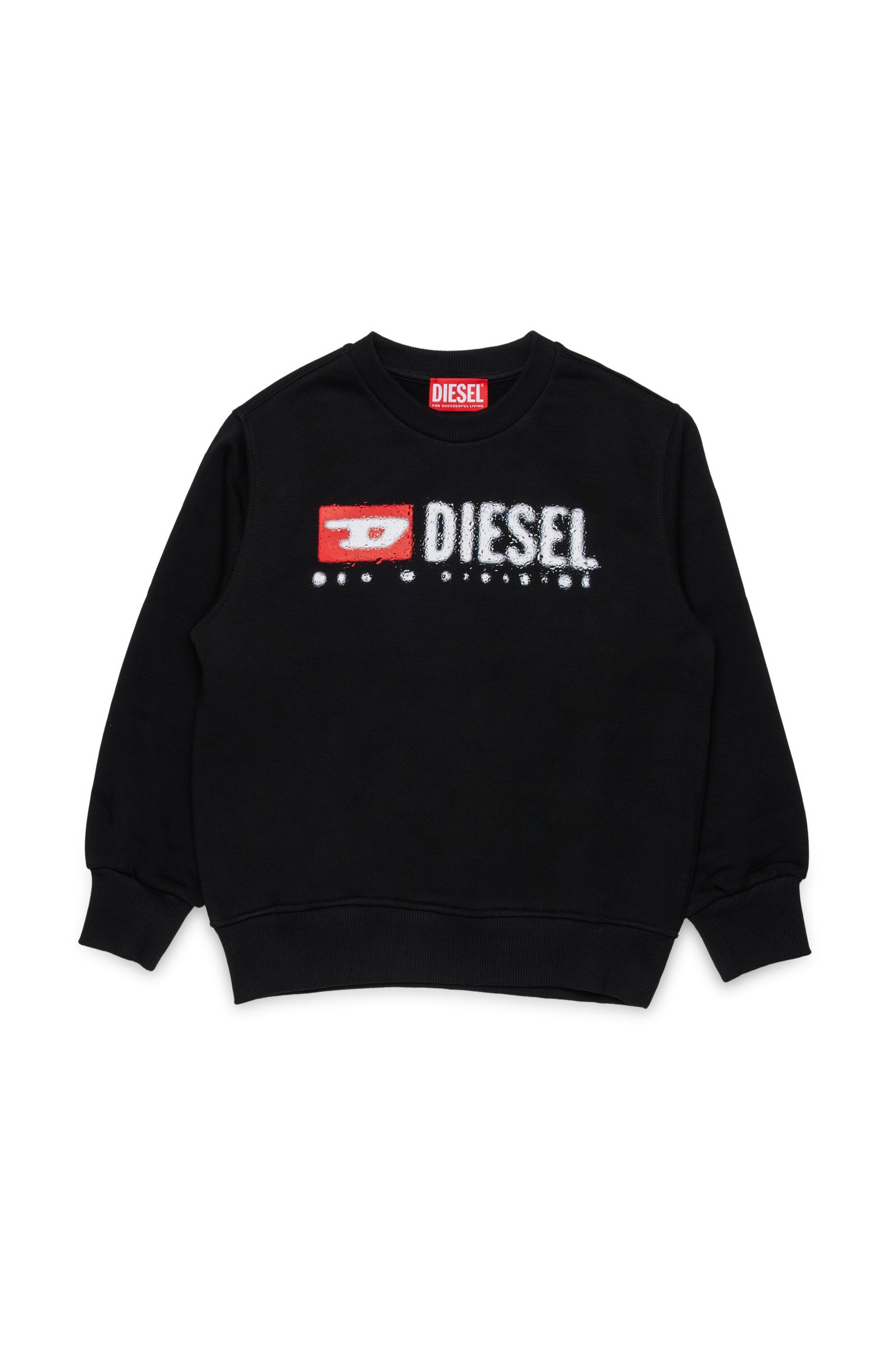 Diesel デニム ロゴ クルーネック スウェットシャツ