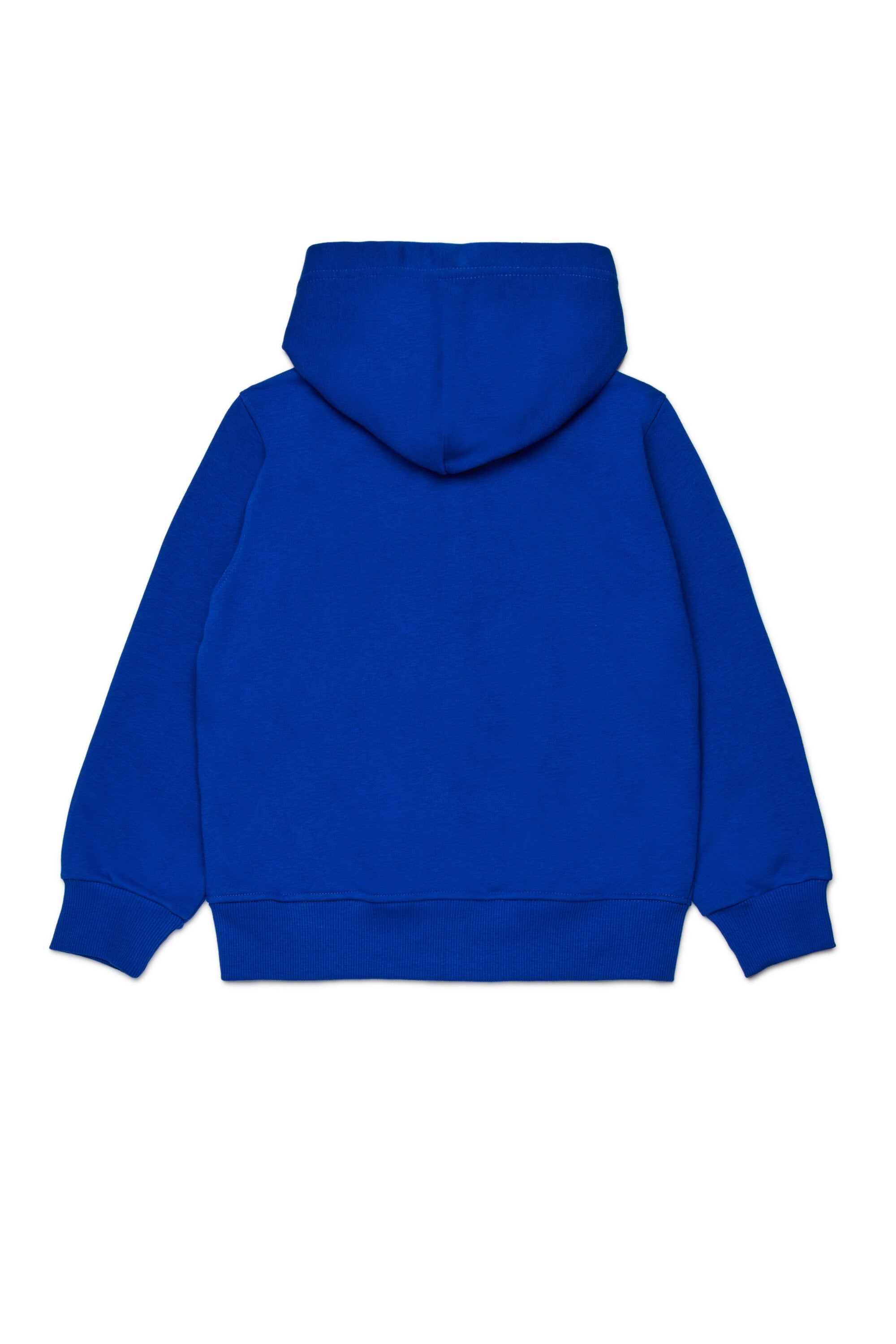 Hooded sweatshirt with zip and Diesel Denim Division logo