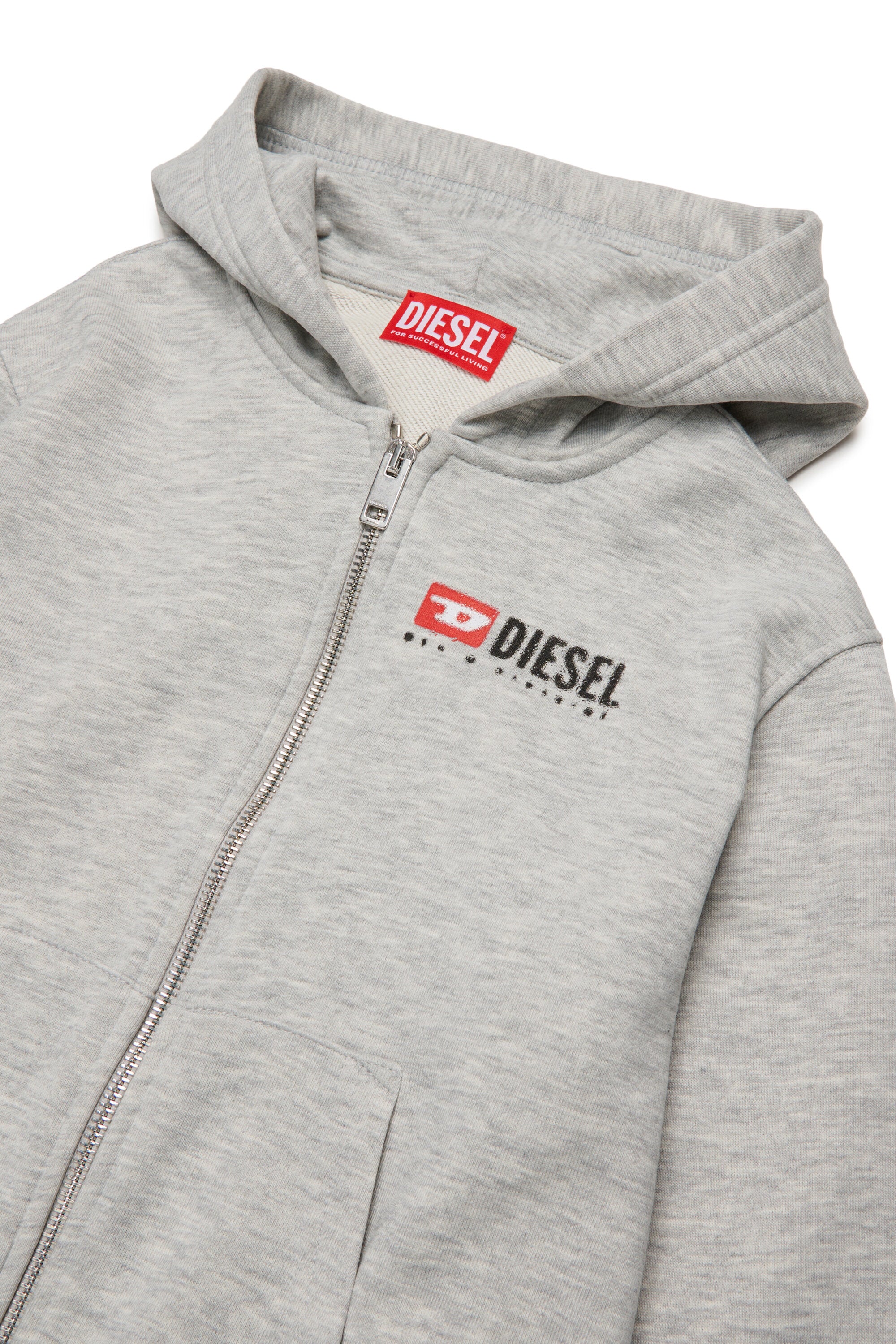 ジッパー付きフード付きスウェットシャツ(Diesel Denimロゴ入り
