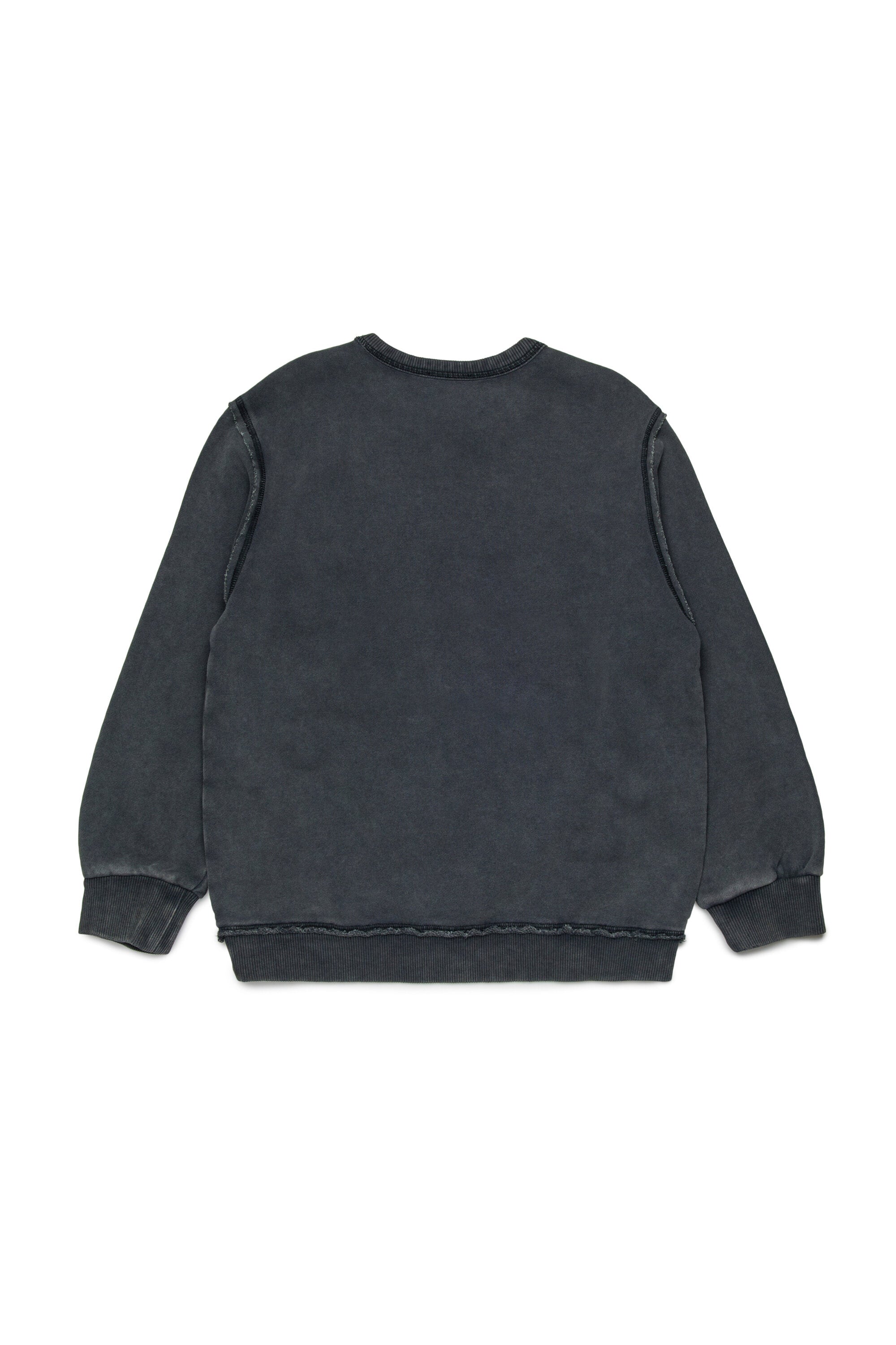 ゴシック・グラフィックのクルーネックスウェットシャツ