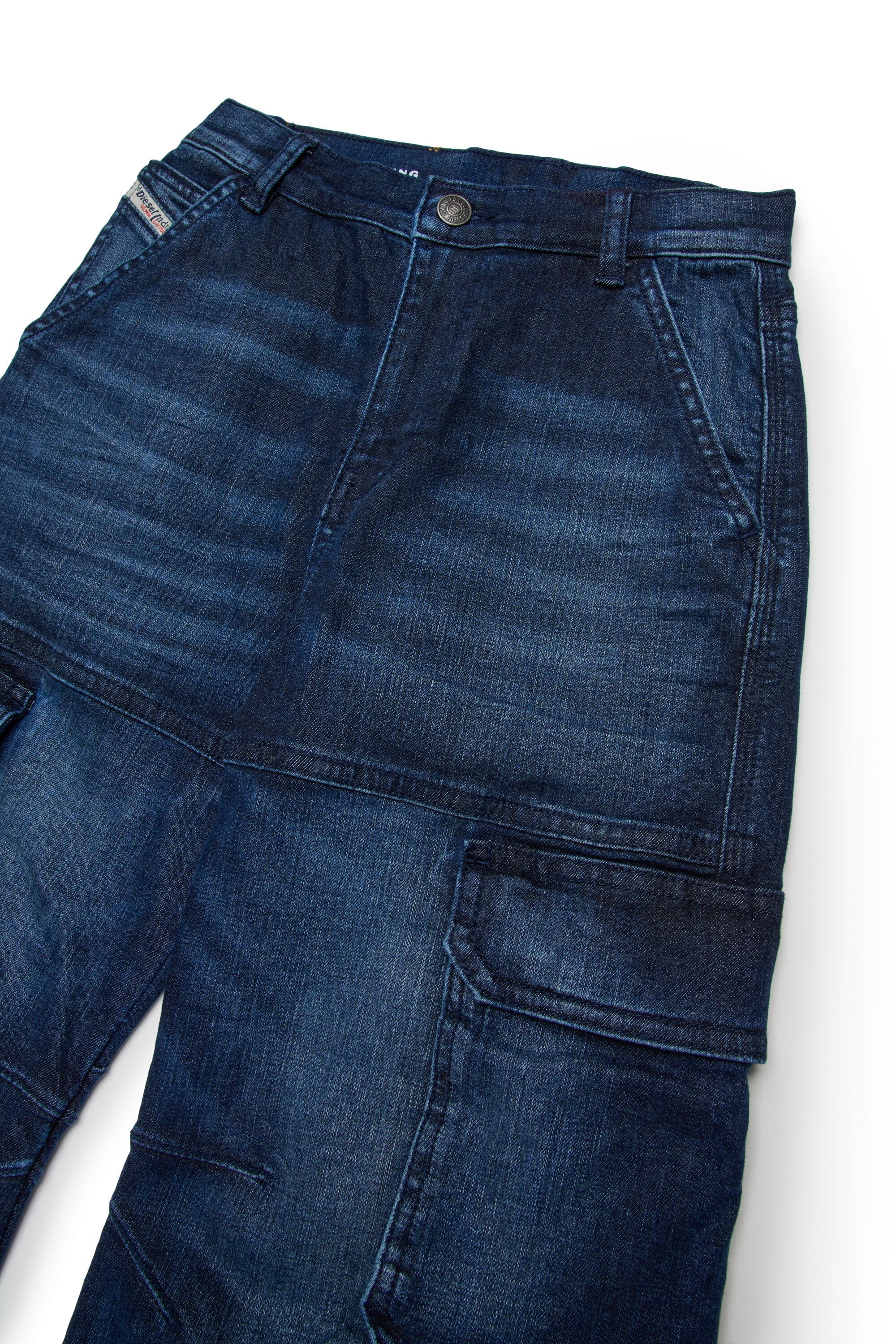 濃紺のリラックスジーンズ - D-Argjx Cargo