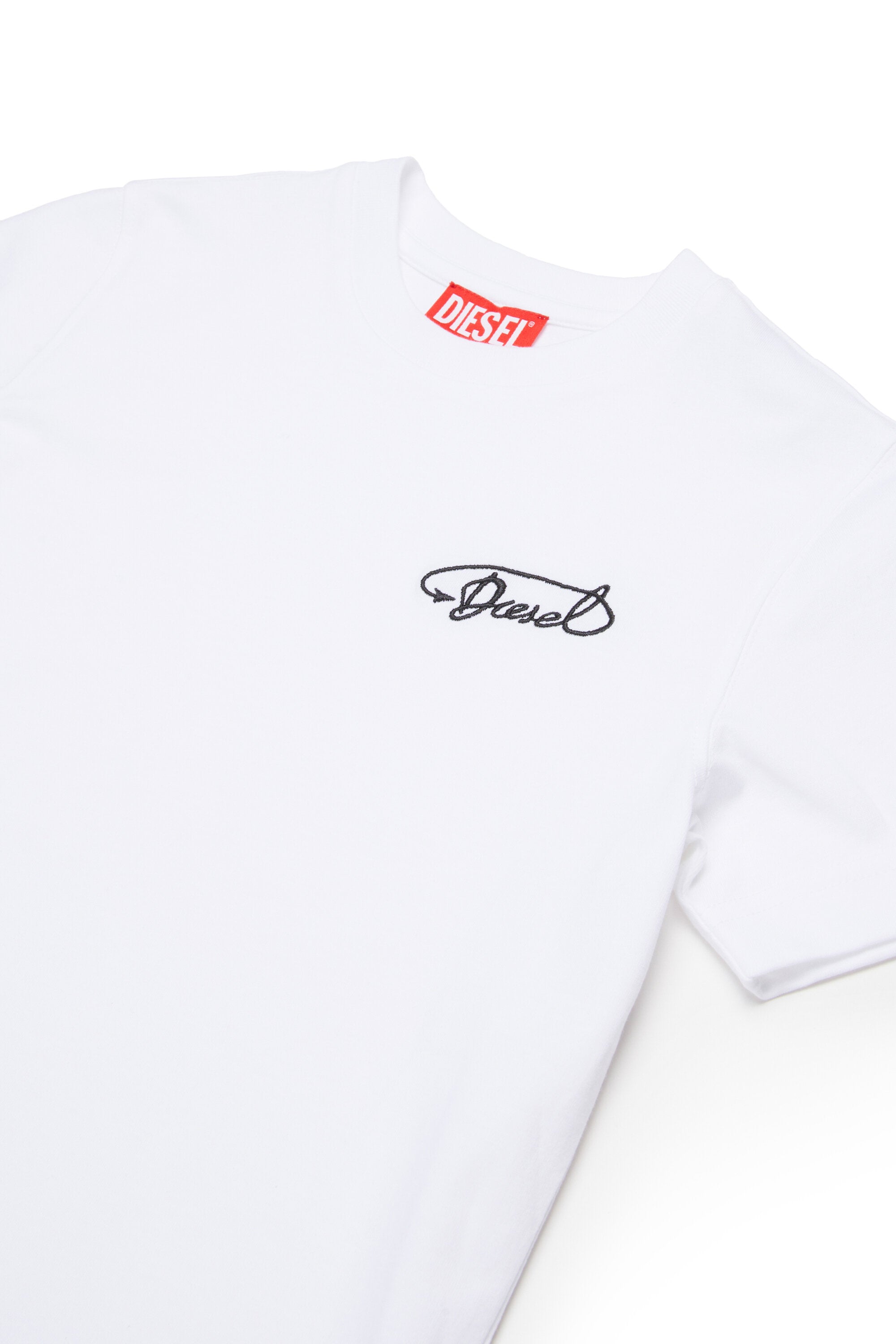 Jersey T-shirt with cursive Diesel logo