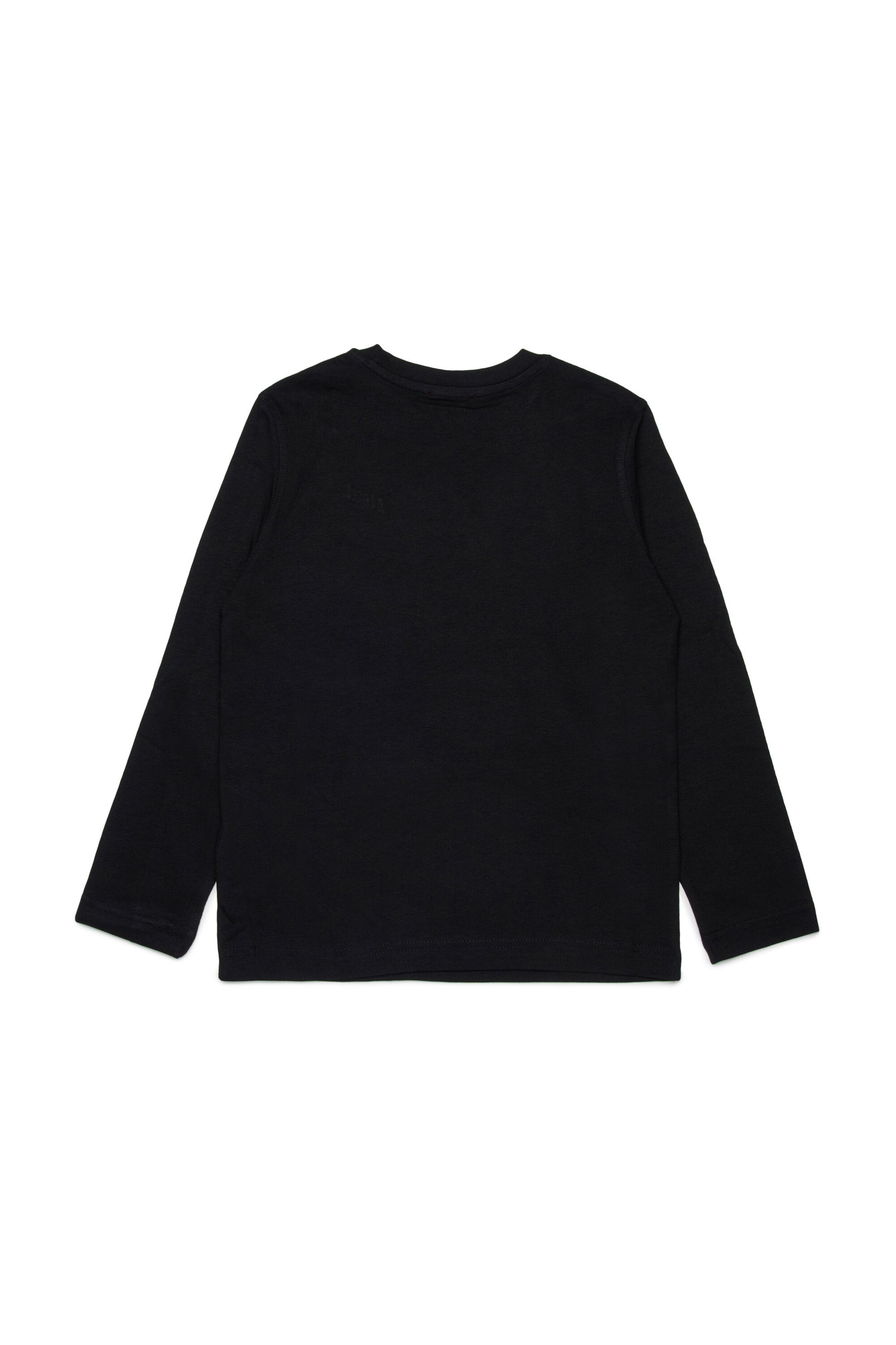 Dieselロゴ入り長袖ジャージー素材Tシャツ