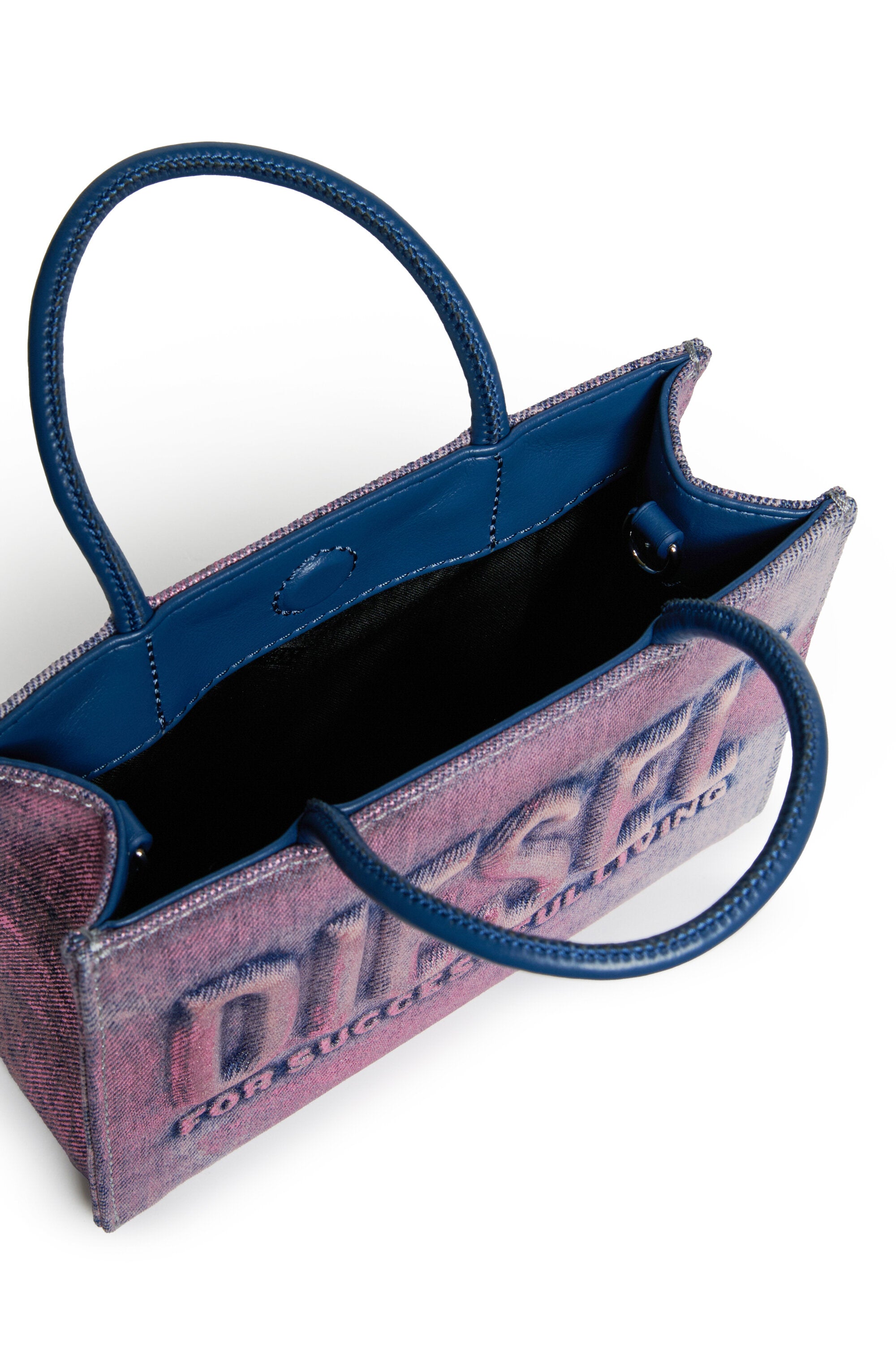 DSL 3D bag in denim mylar